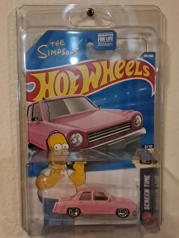 Hot Wheels The Simpsons "Screen Time" Pink Car