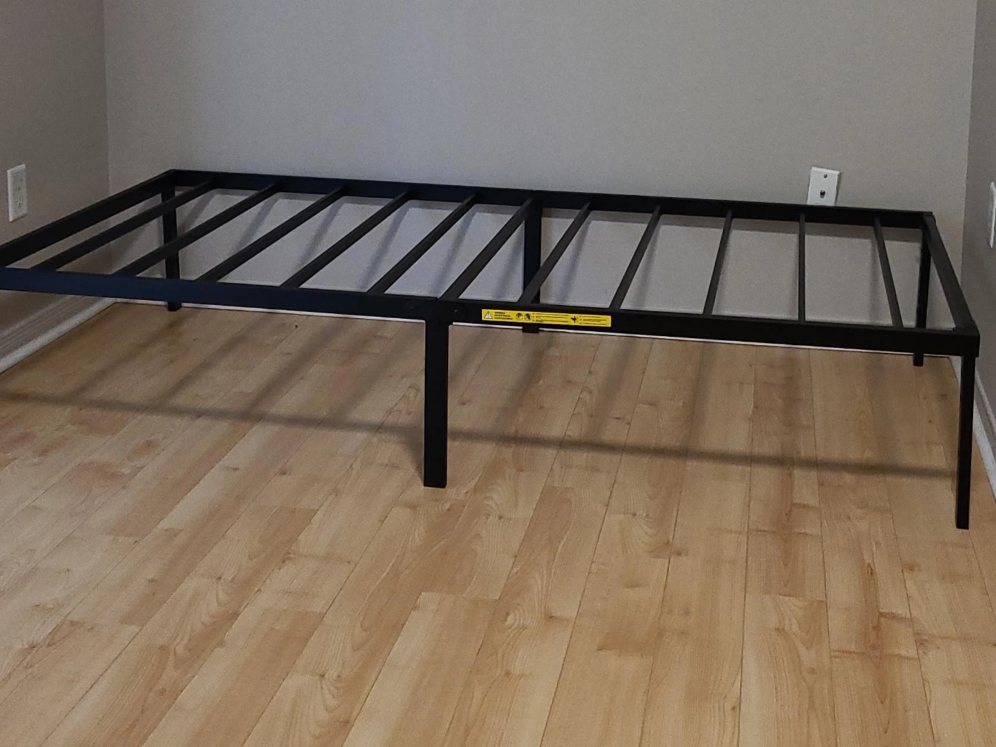 Twin Size Black Metal Bed Frame