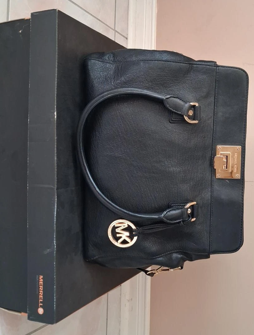 Michael Kors Black Leather Tote Bag