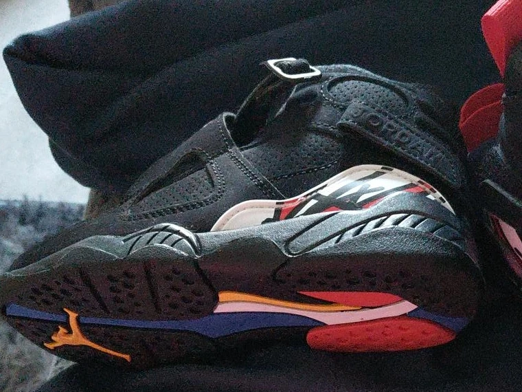 Air Jordan 8 Retro TD Black Red Shoes