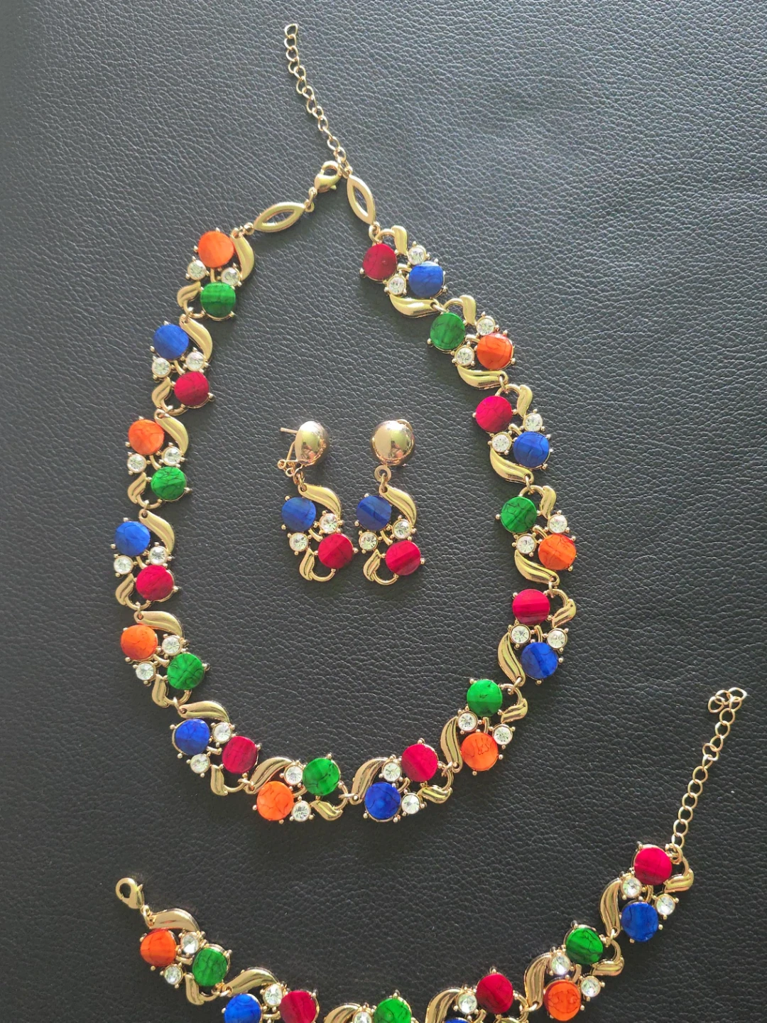 Set Gold-tone Necklace, Bracelet, - photo 2