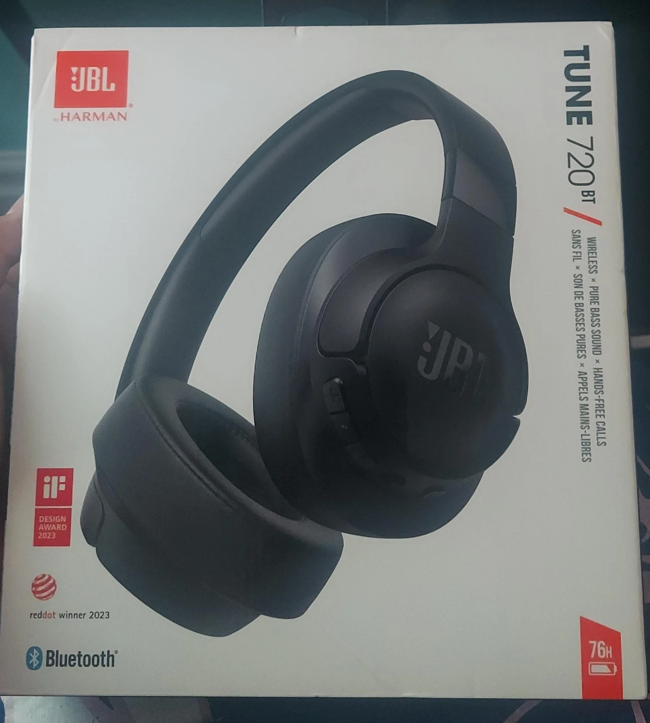 JBL Tune 720BT Wireless Headphones in Black