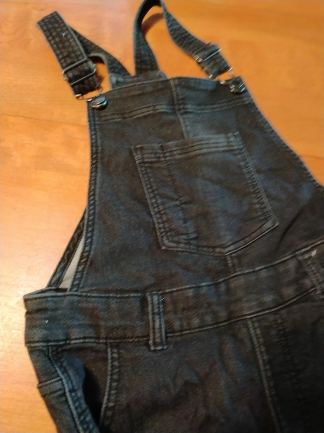 Black Denim Overalls