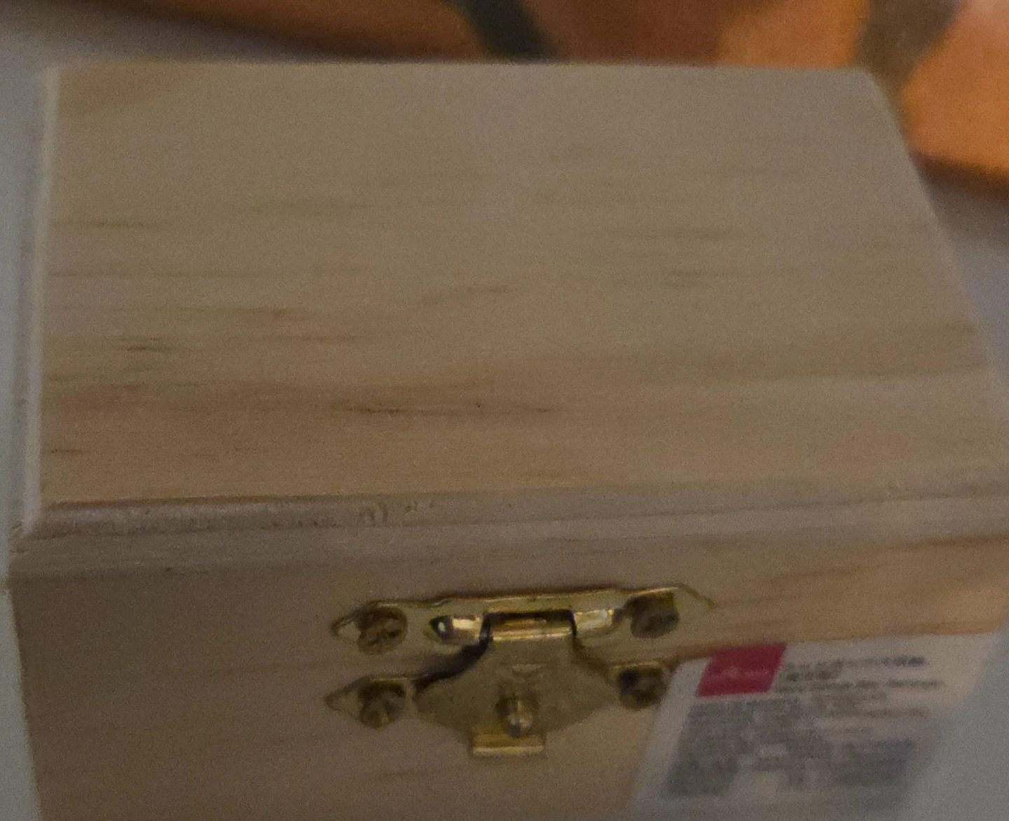 Small Wooden Hinged Storage Box