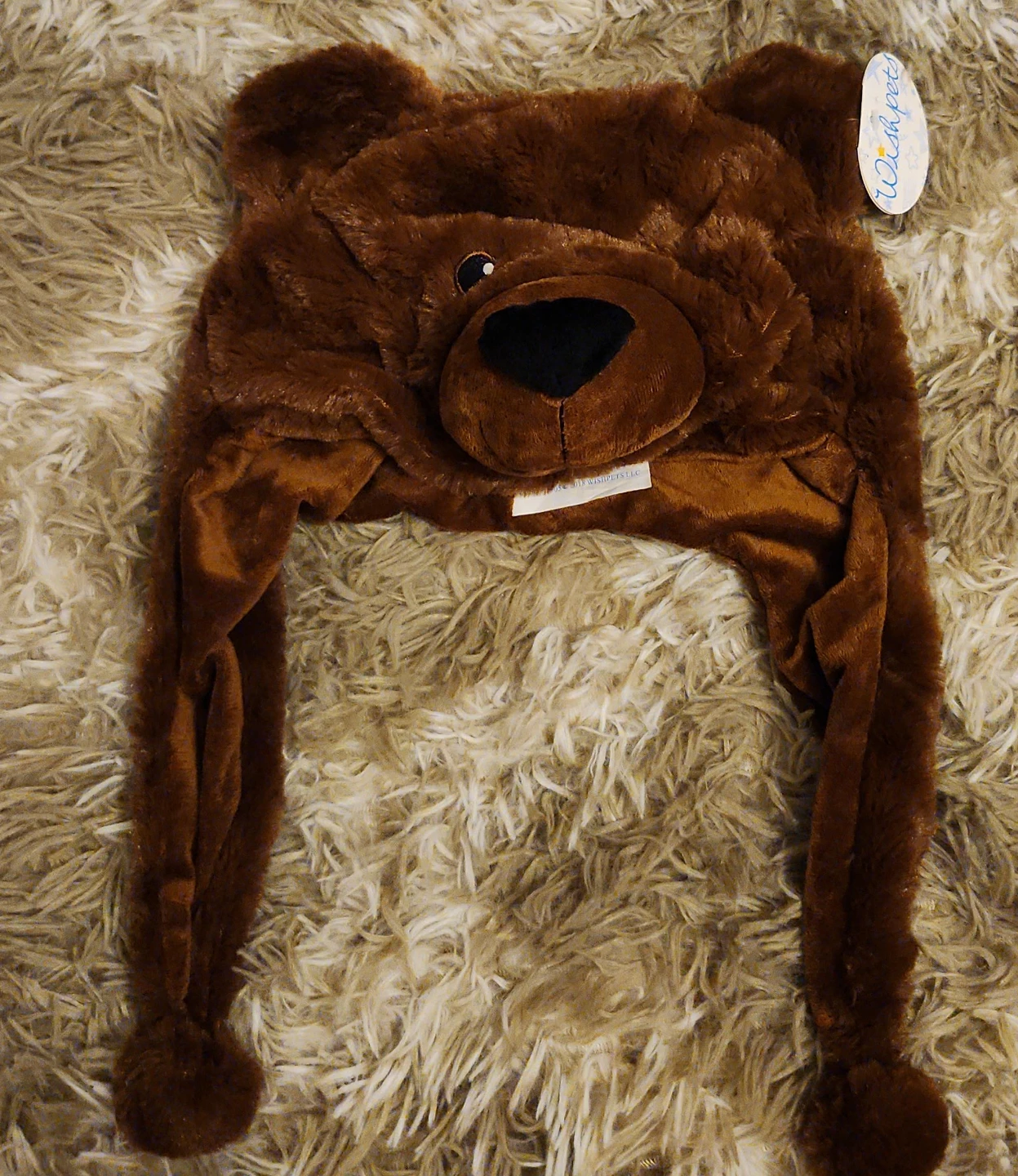 Wishpets Brown Bear Plush Hat