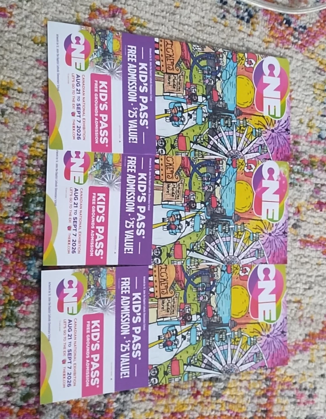 4 x CNE Kid's Pass Tickets
