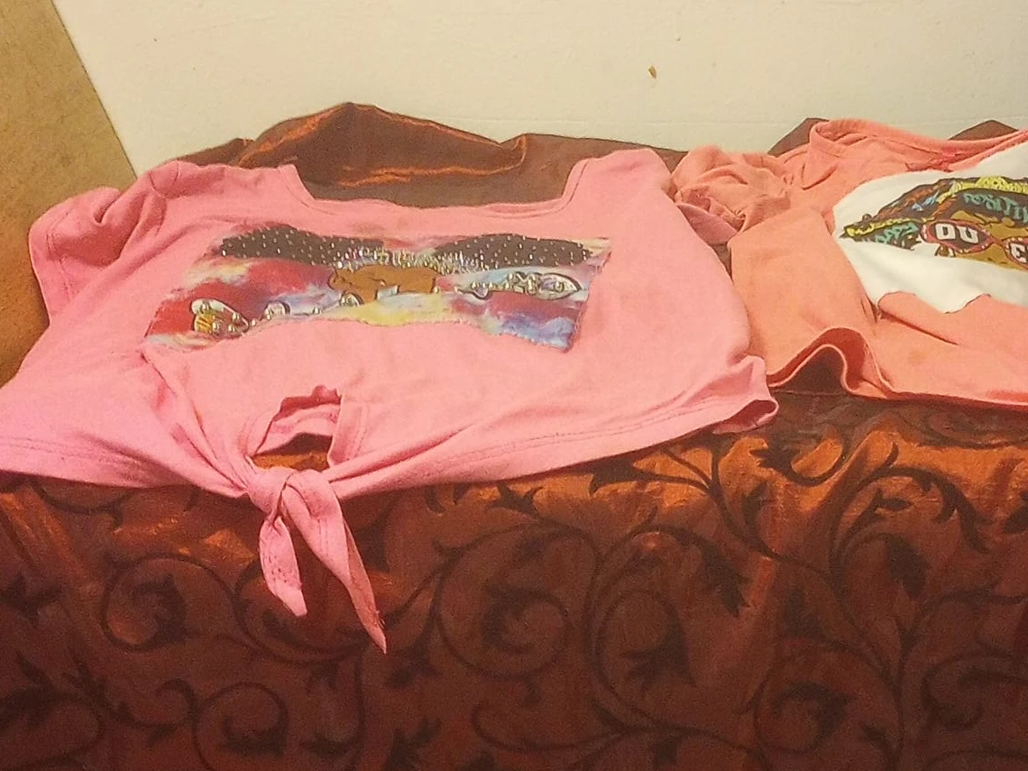 Pink Tie-Front Graphic T-Shirts (2 Pack)