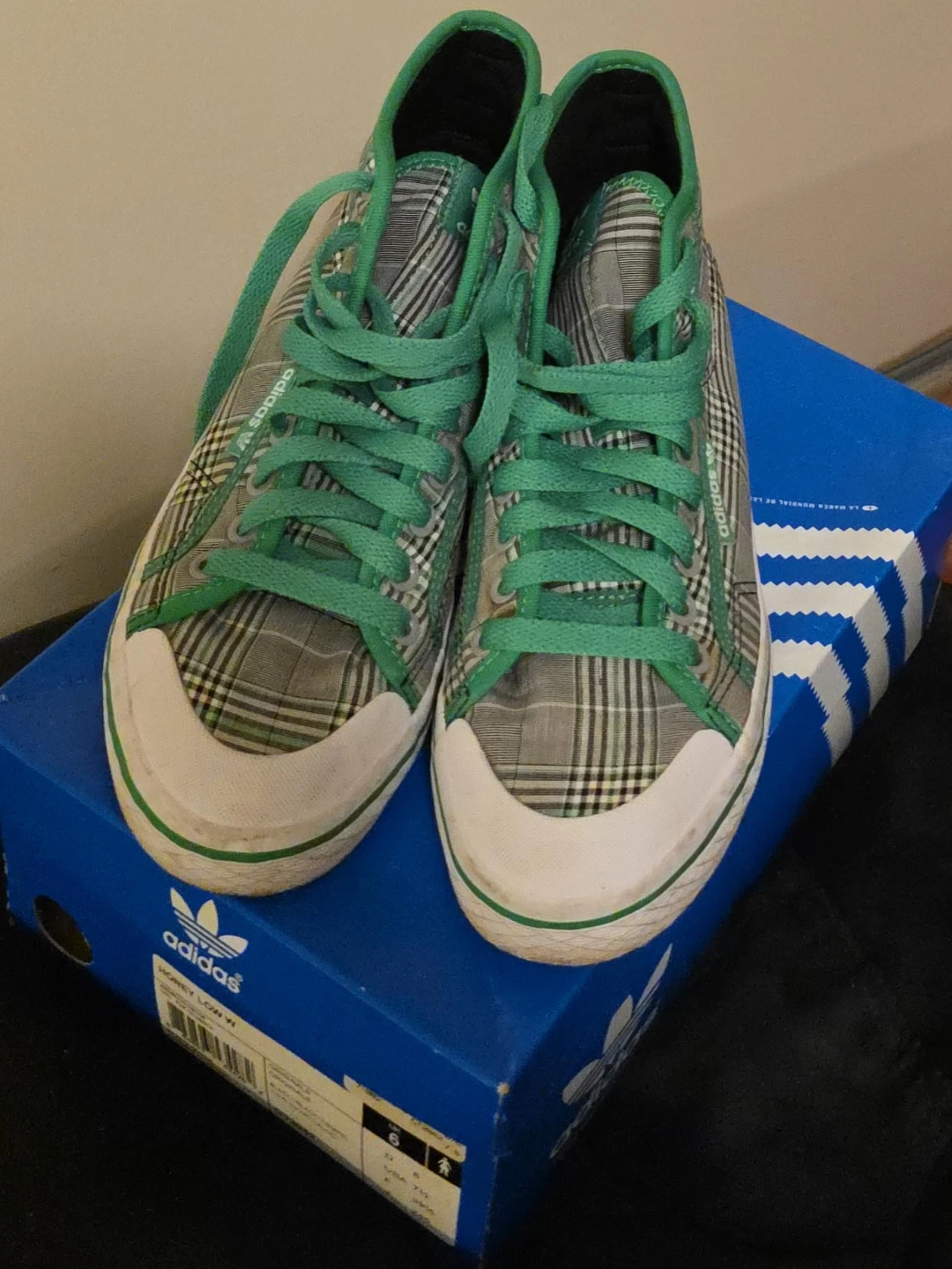 Adidas High Top Sneakers - Plaid