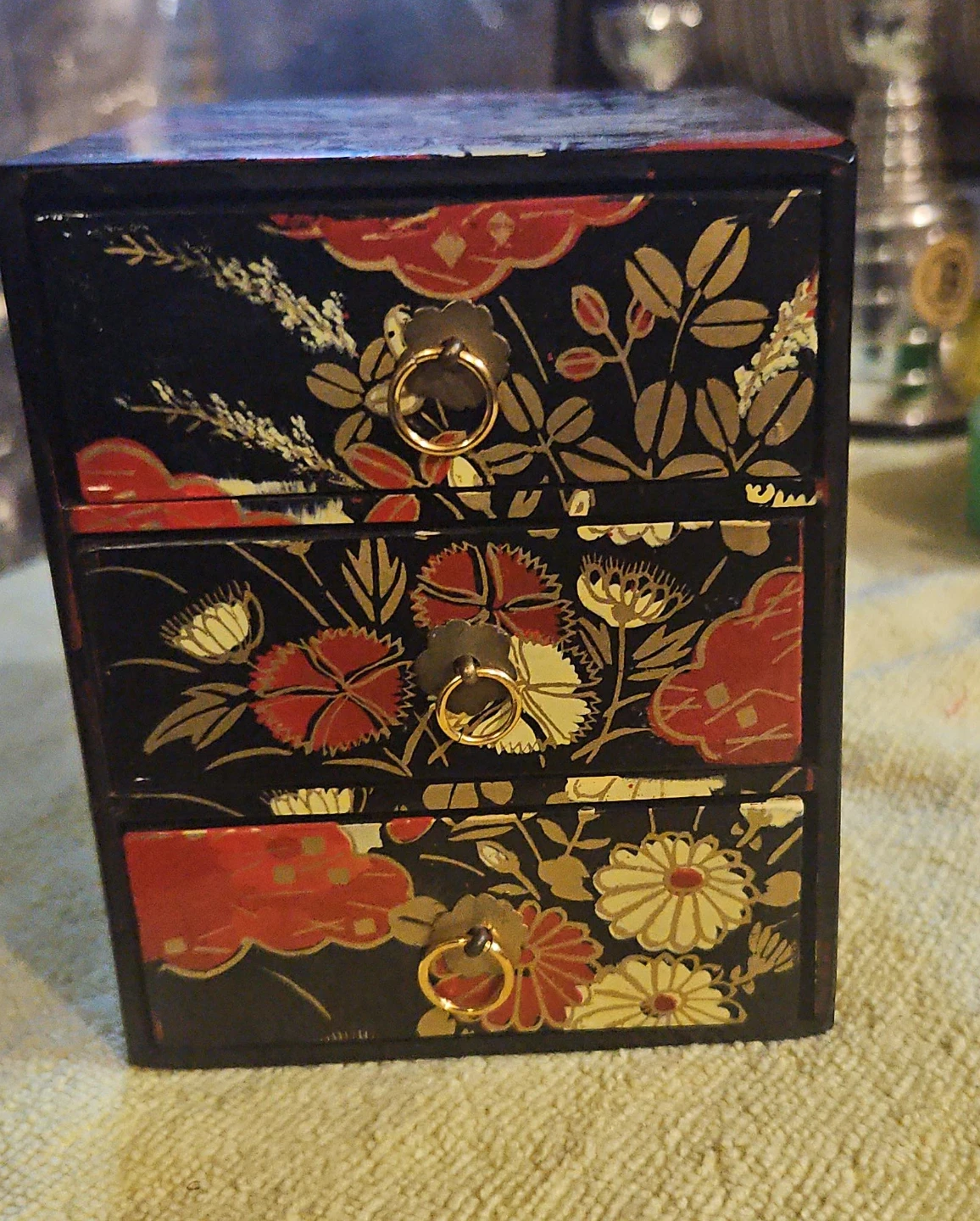 Decorative 3-Drawer Trinket Box