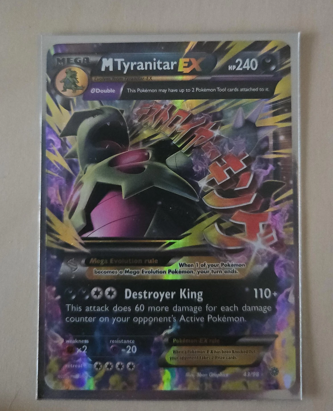 Pokémon M Tyranitar EX – Ancient Origins – Full Art Ultra Rare