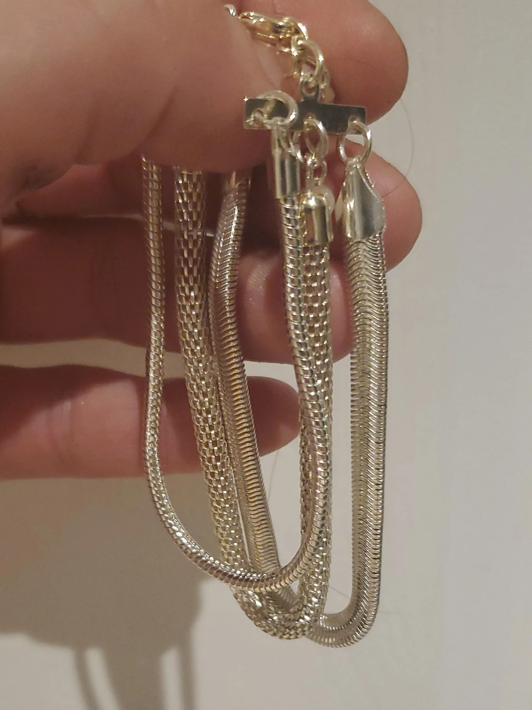 Silver-Tone Snake Chain Necklace