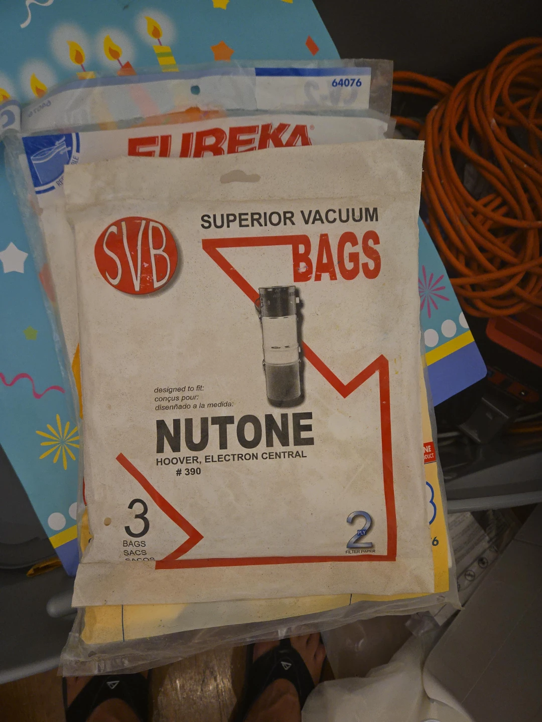 SVB Superior Vacuum Bags for Nutone #390 - Pack of 3