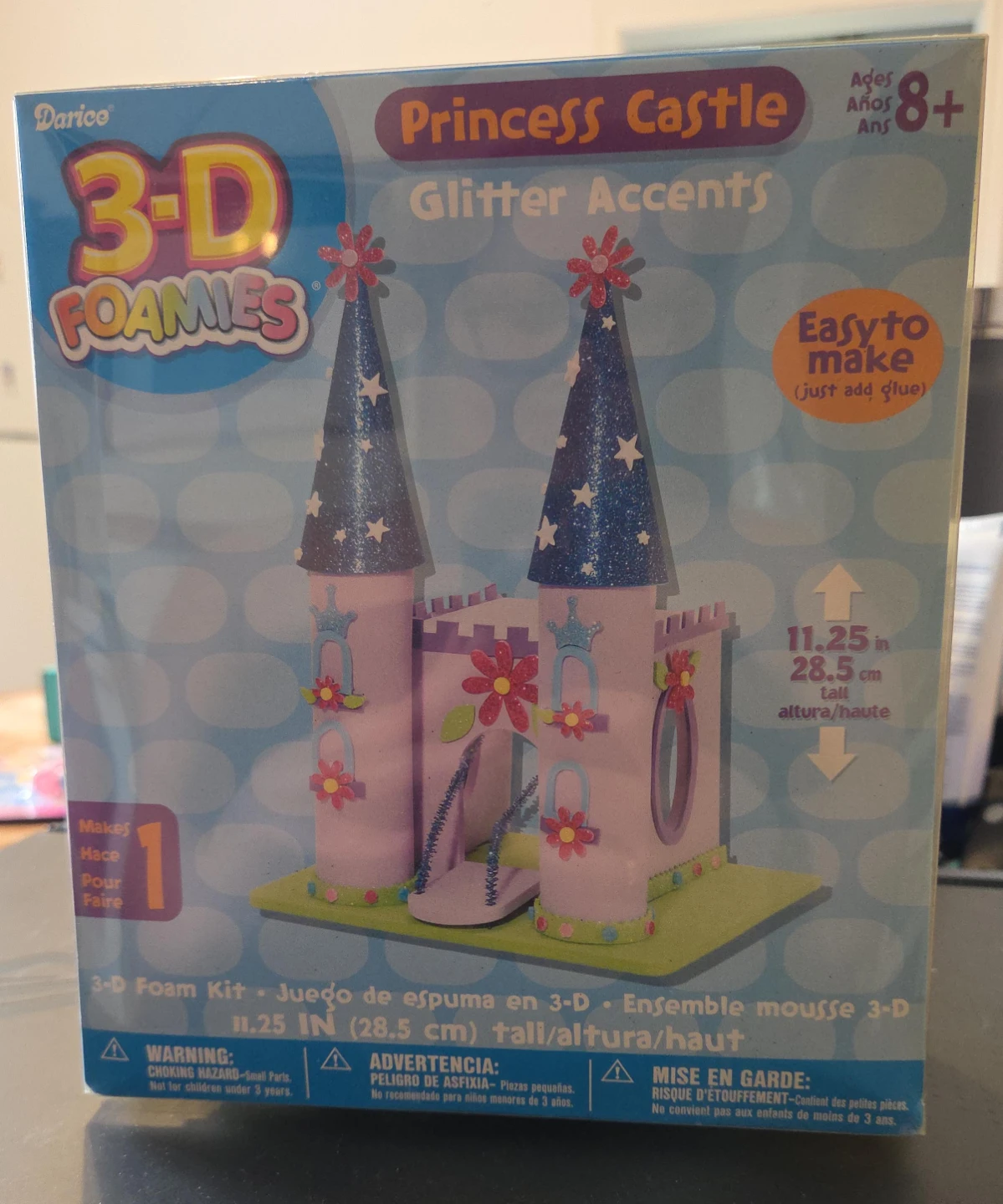 Darice 3-D Foamies Princess Castle Glitter Accents Kit