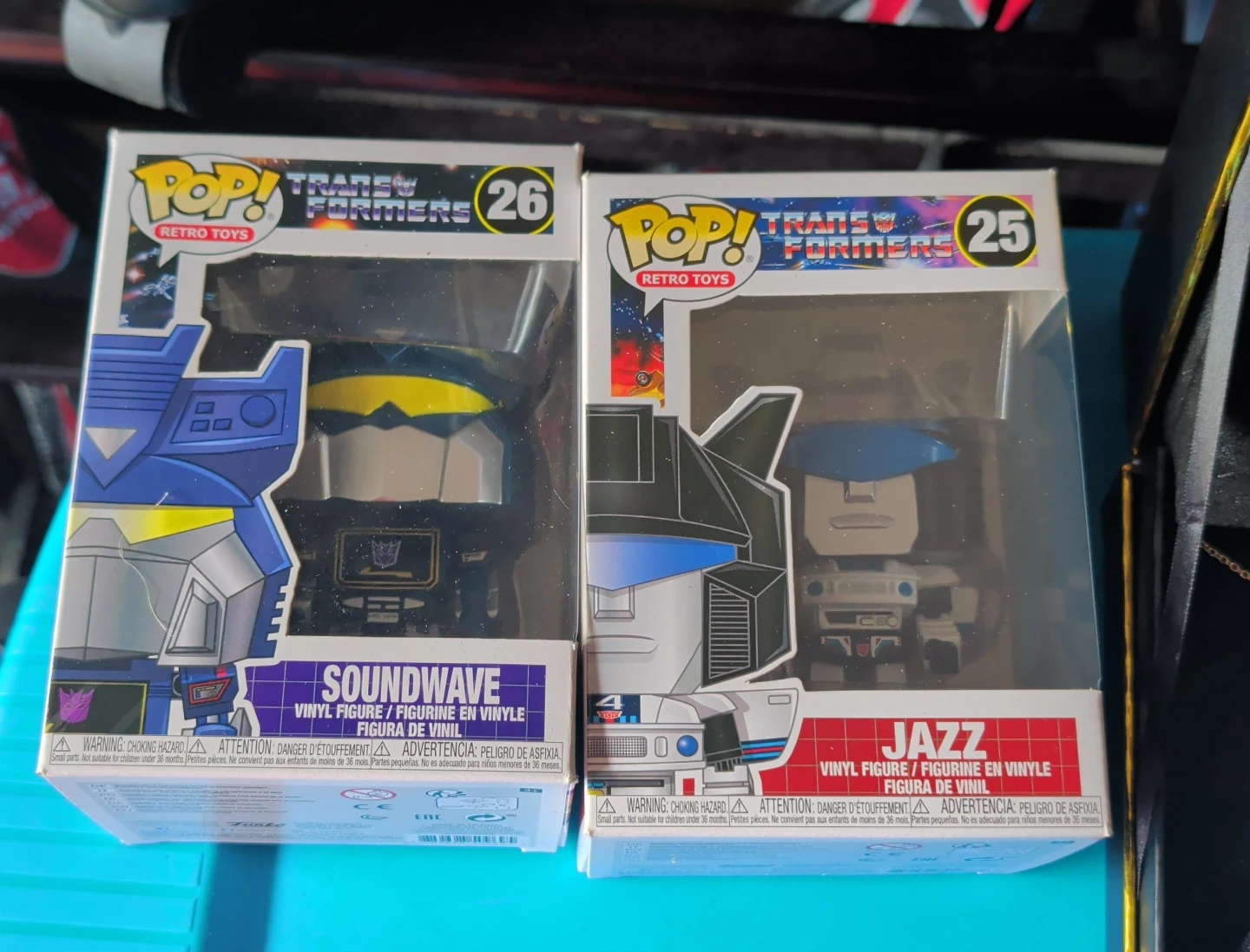Funko Pop! Transformers Soundwave and Jazz Vinyl Figures