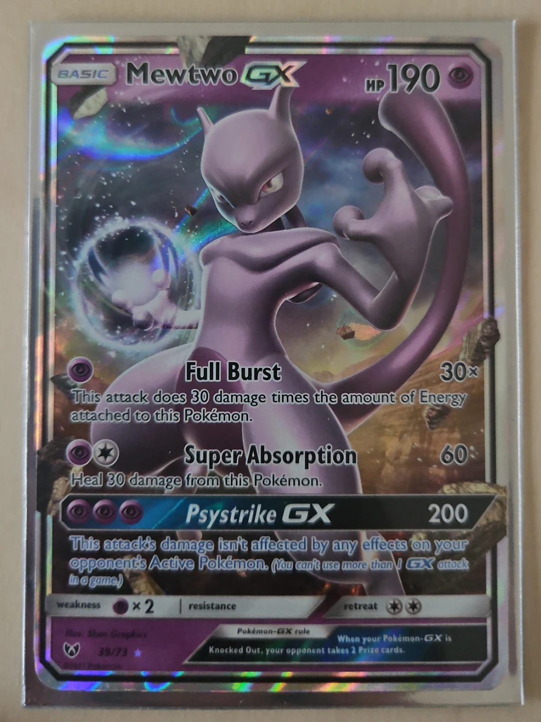 Pokémon Mewtwo GX #39/73 – Shining Legends – Ultra Rare