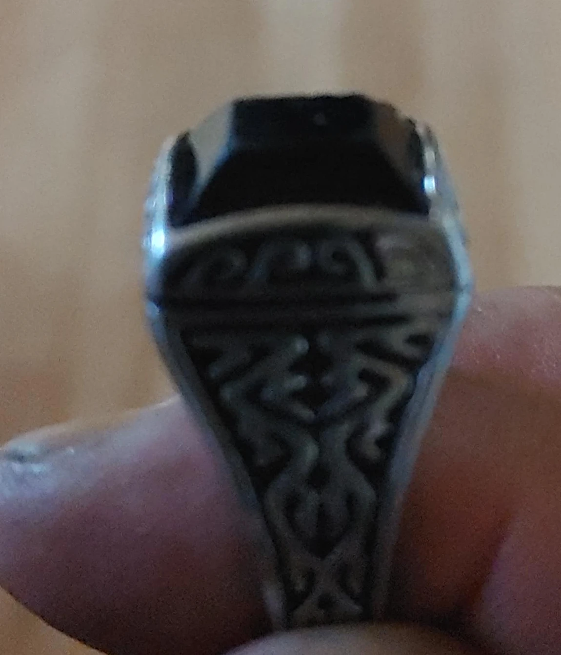 Men's Black Stone Ring
