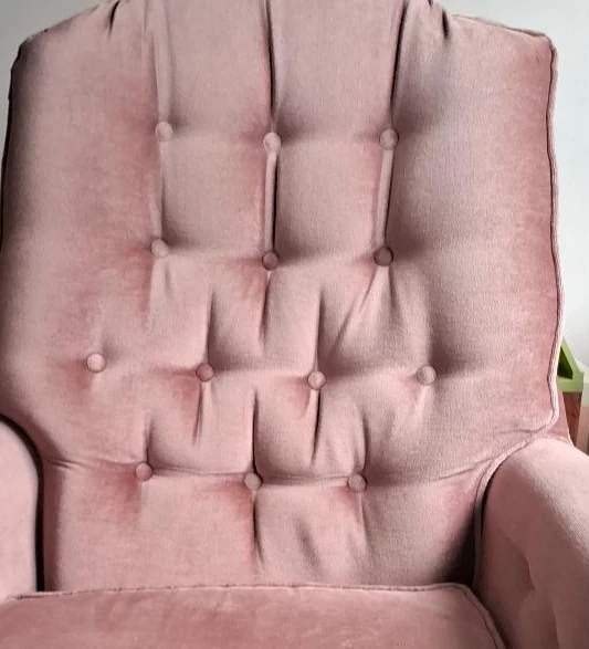 Pink Tufted Accent Chair
