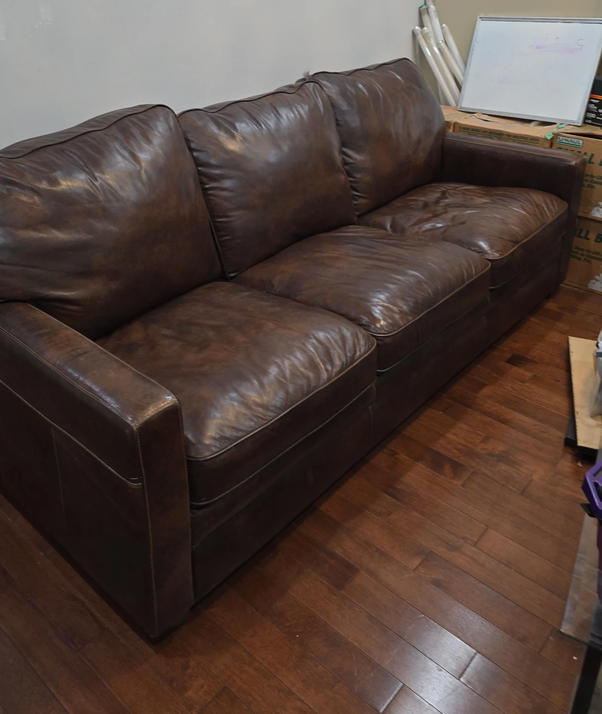 Brown Leather Sofa