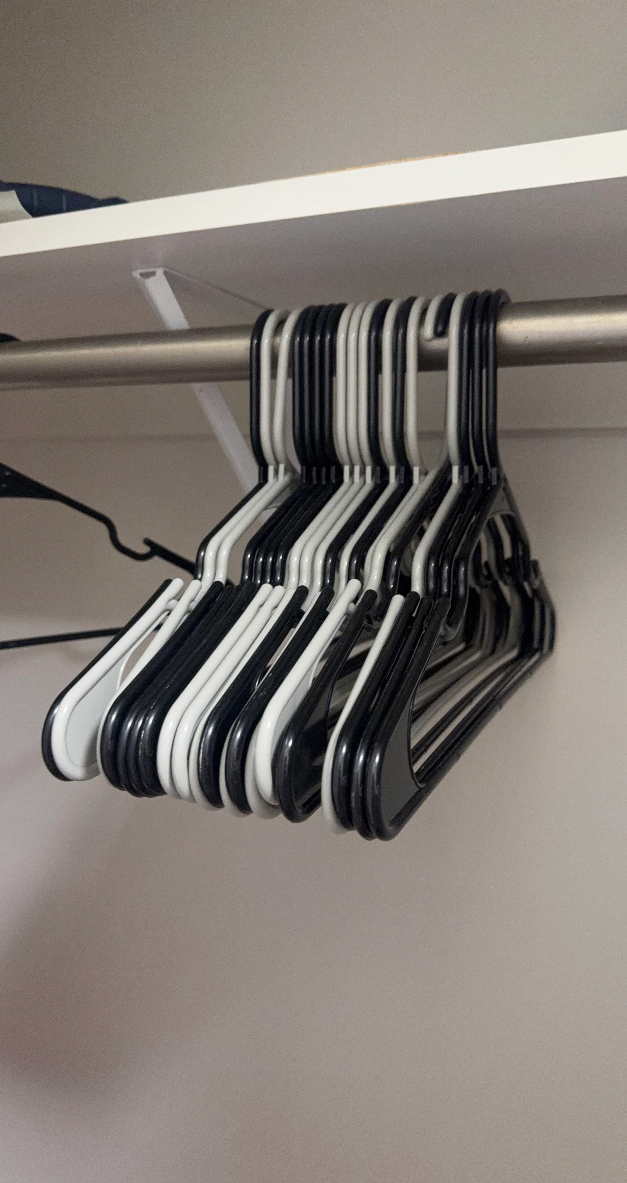 Black and White Plastic Hangers