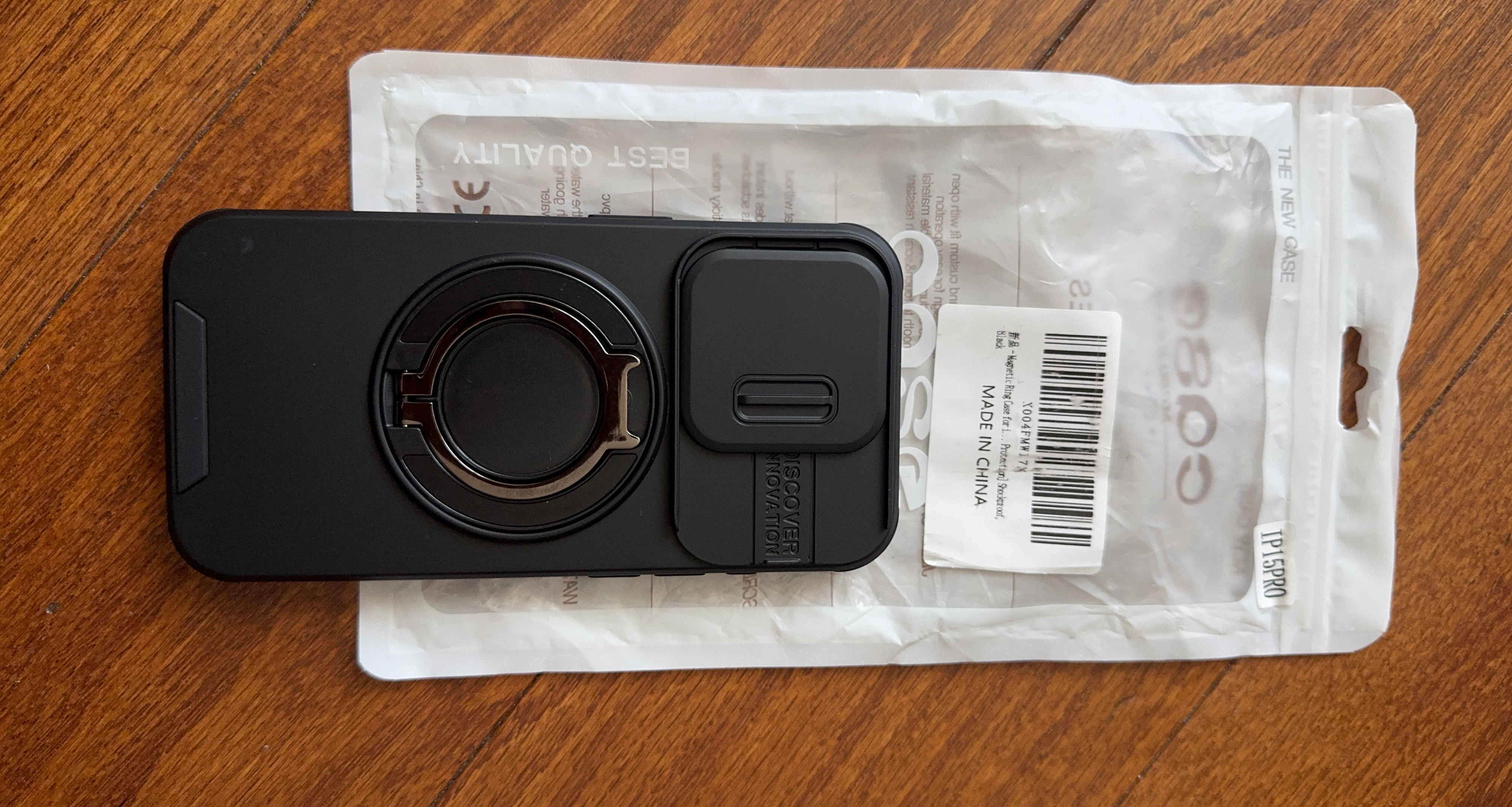 COSOC IP15PRO Magnetic Ring Case with Camera Cover