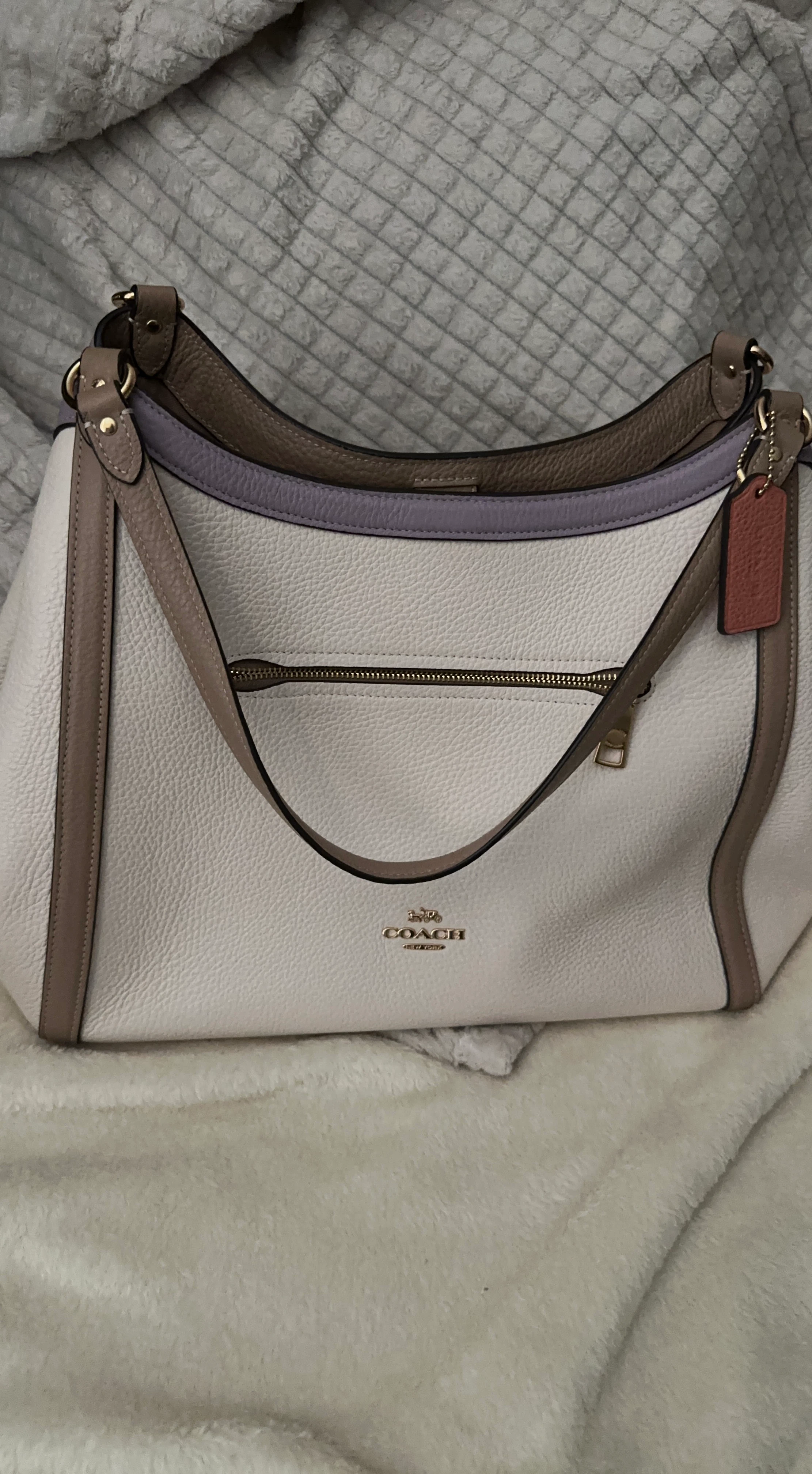 Coach pebbled leather shoulder bag