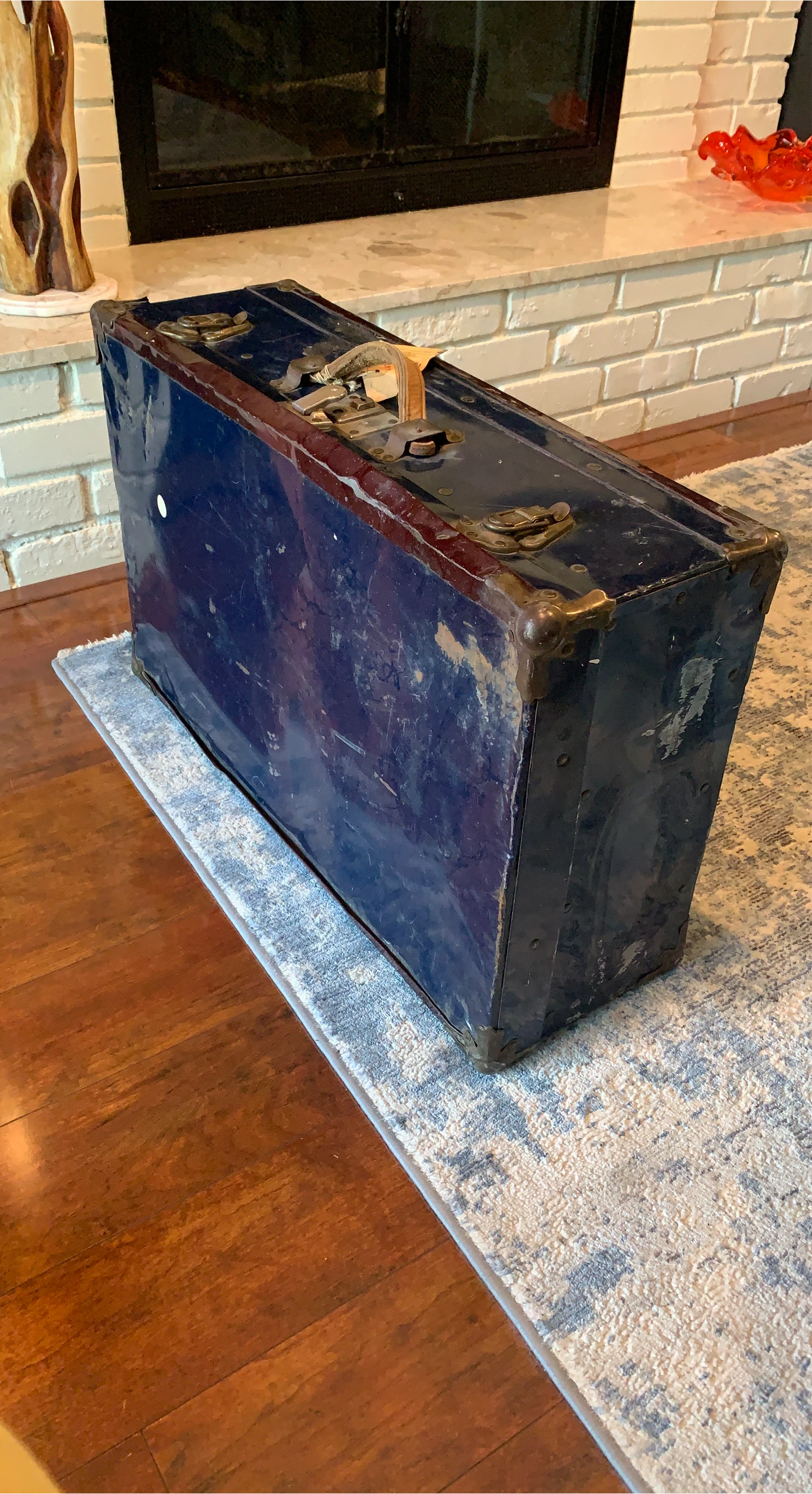 Vintage Blue Train Case