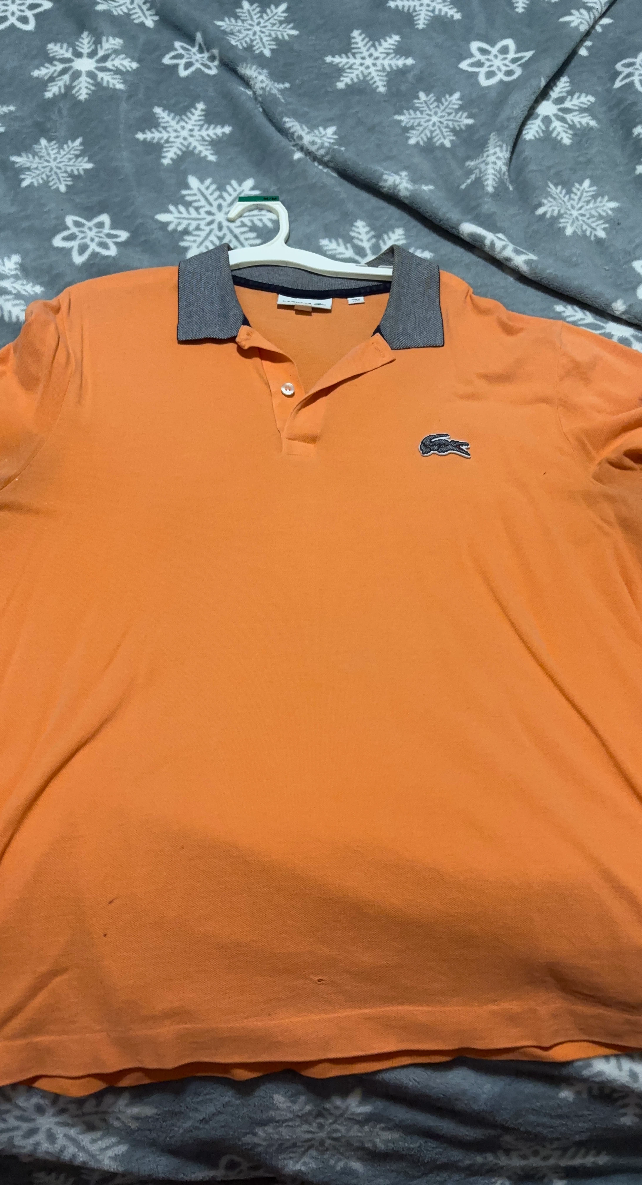 Orange Lacoste Polo Shirt