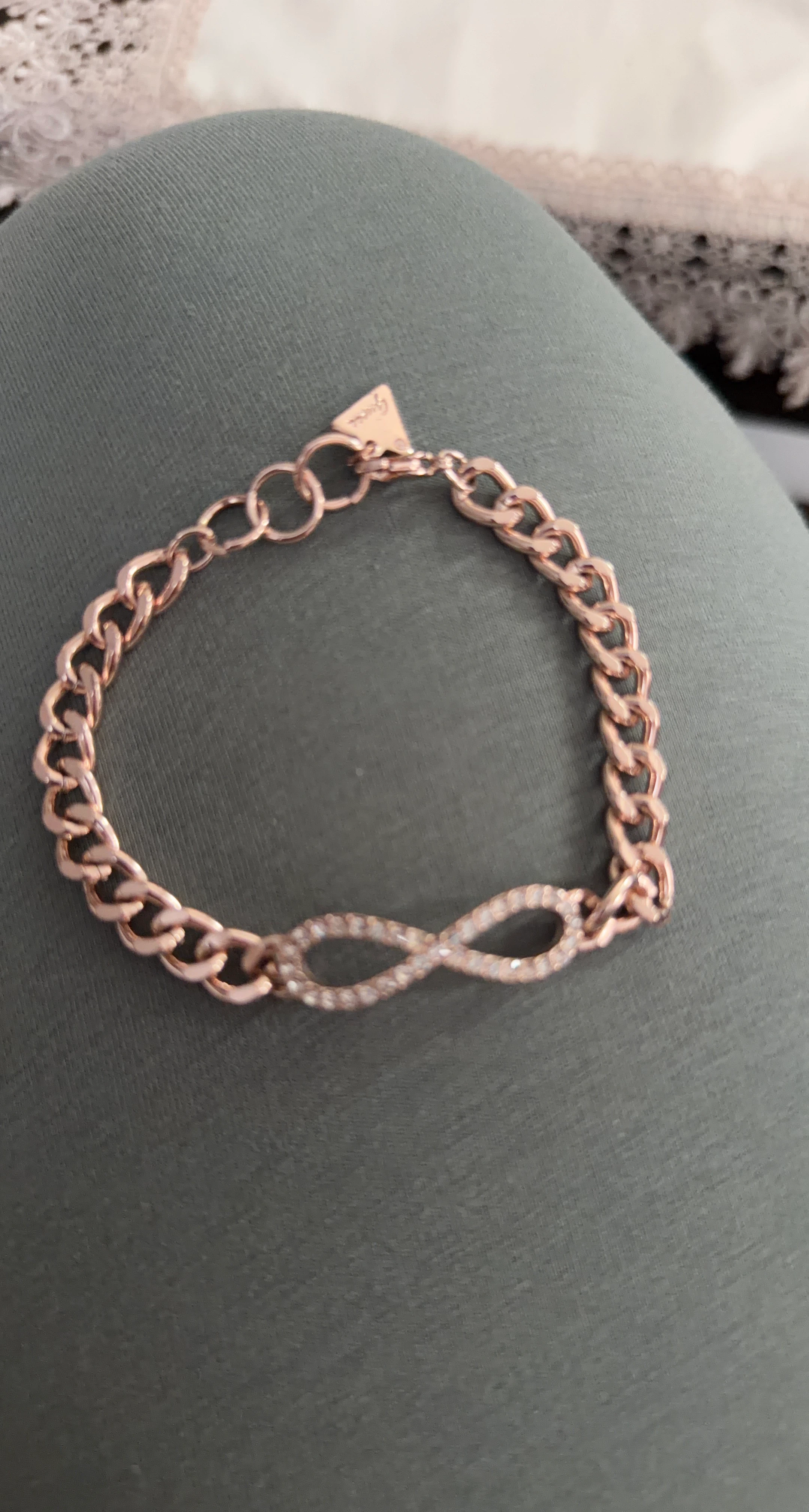 Guess Rose Gold Infinity Bracelet