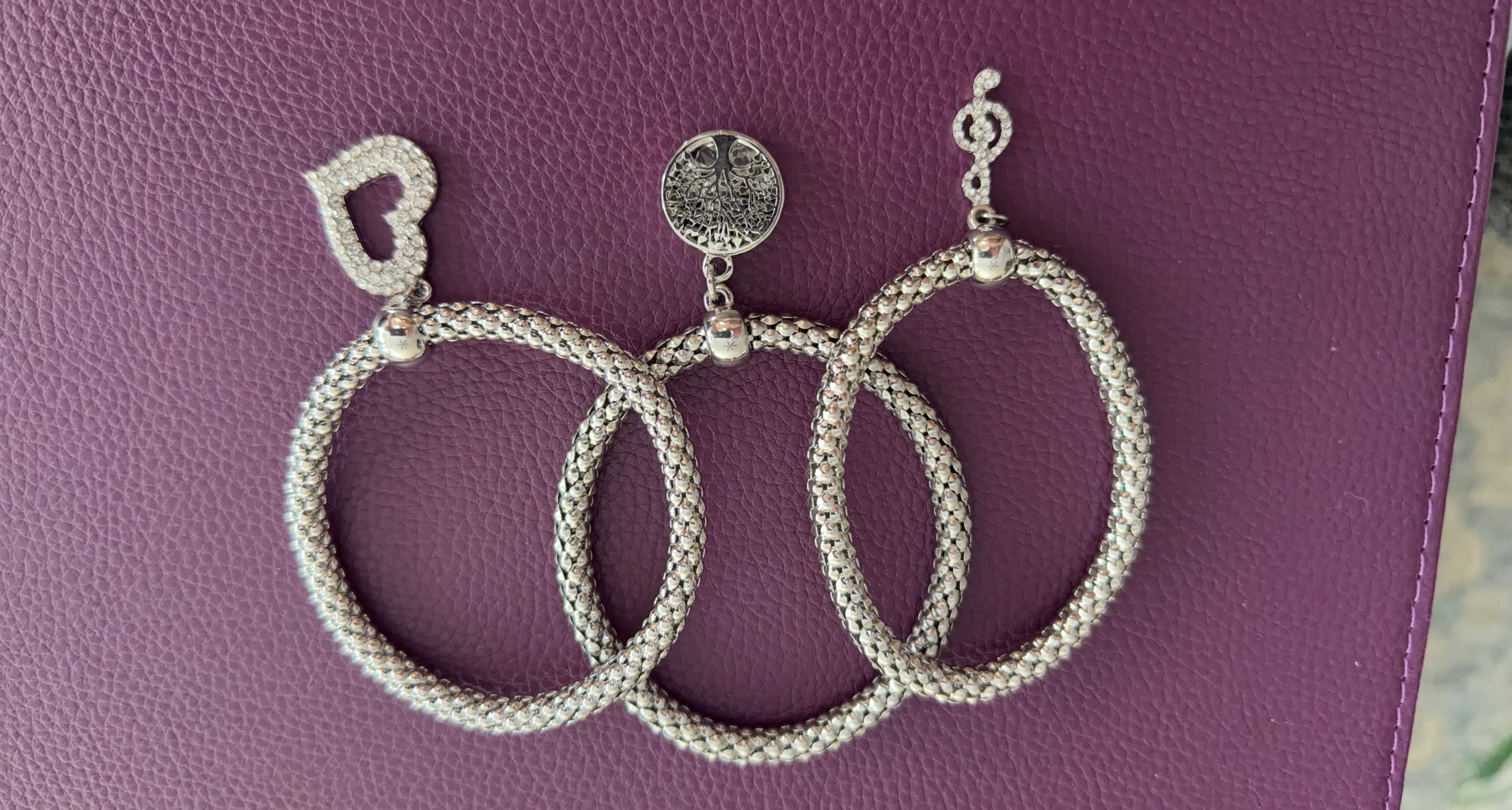 Silver Bracelet with Charms