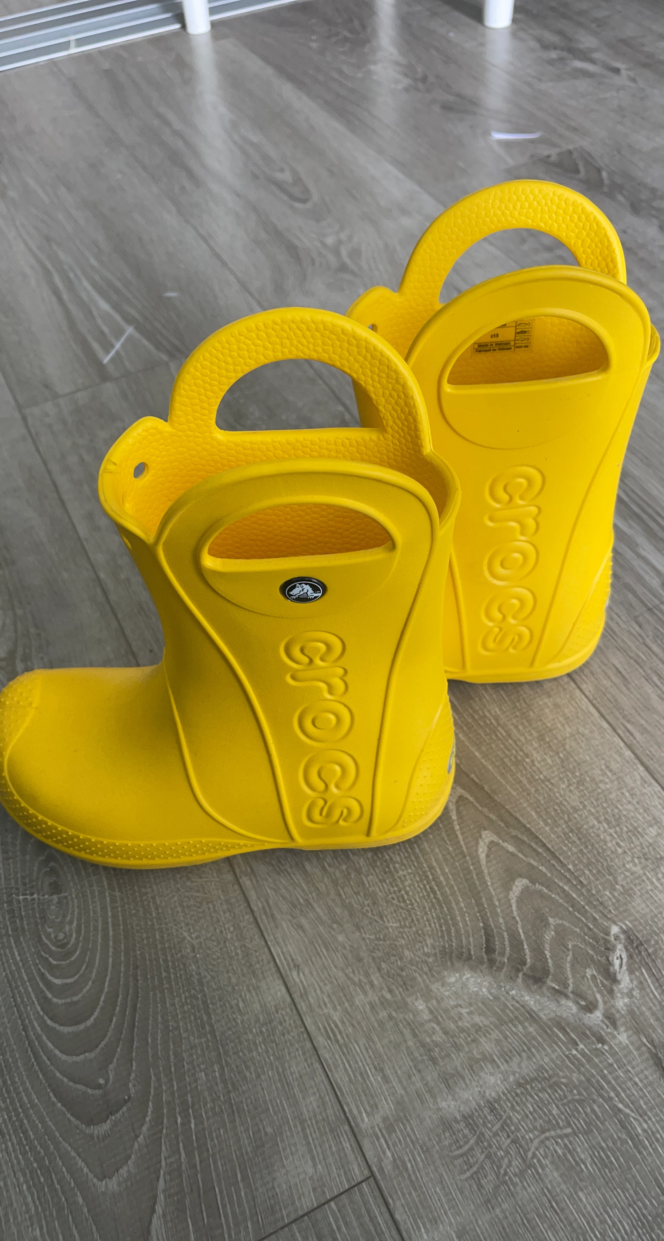 Yellow Crocs Rain Boots Size C13