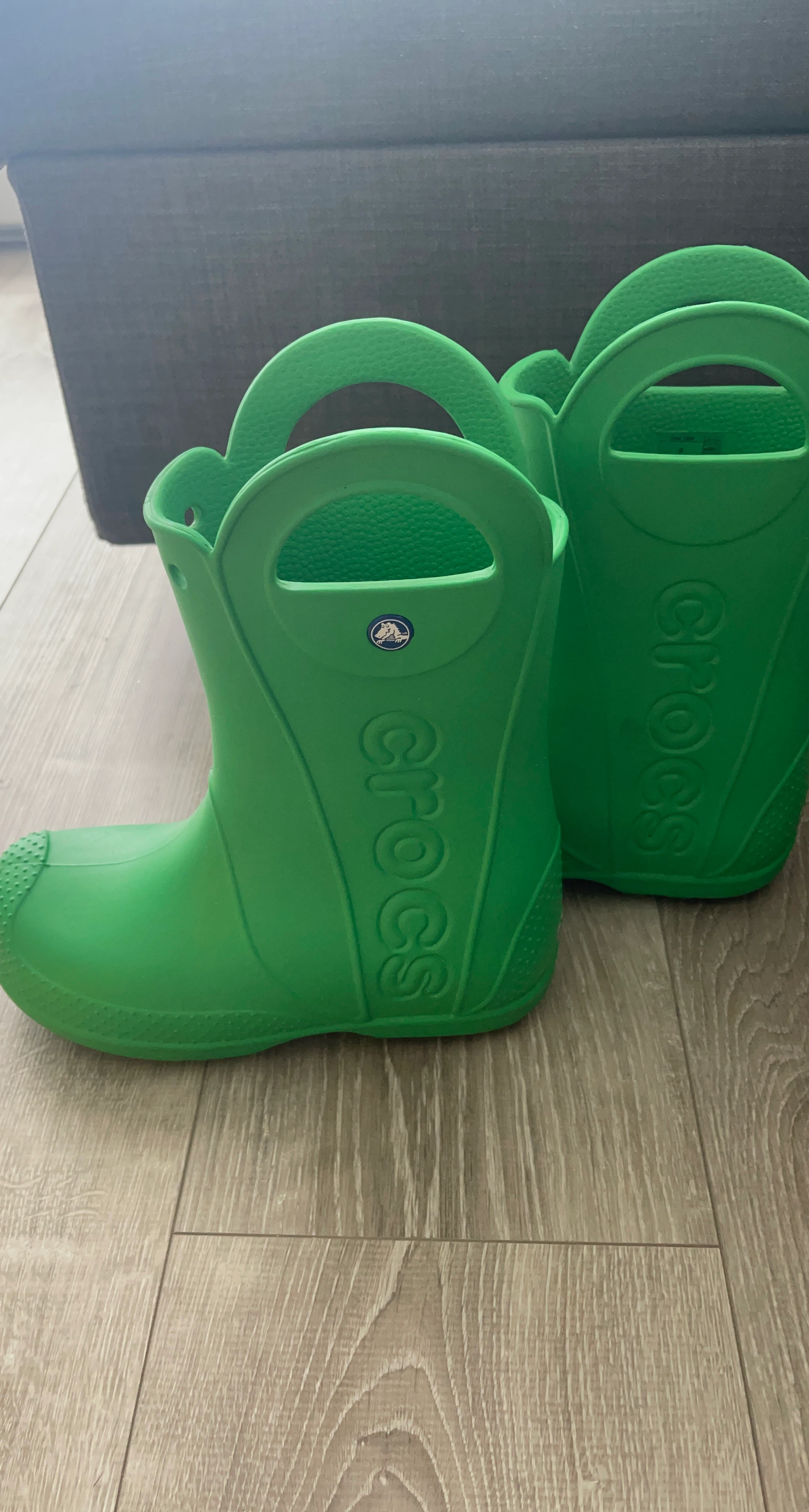 Green Crocs Kids Rain Boots J3
