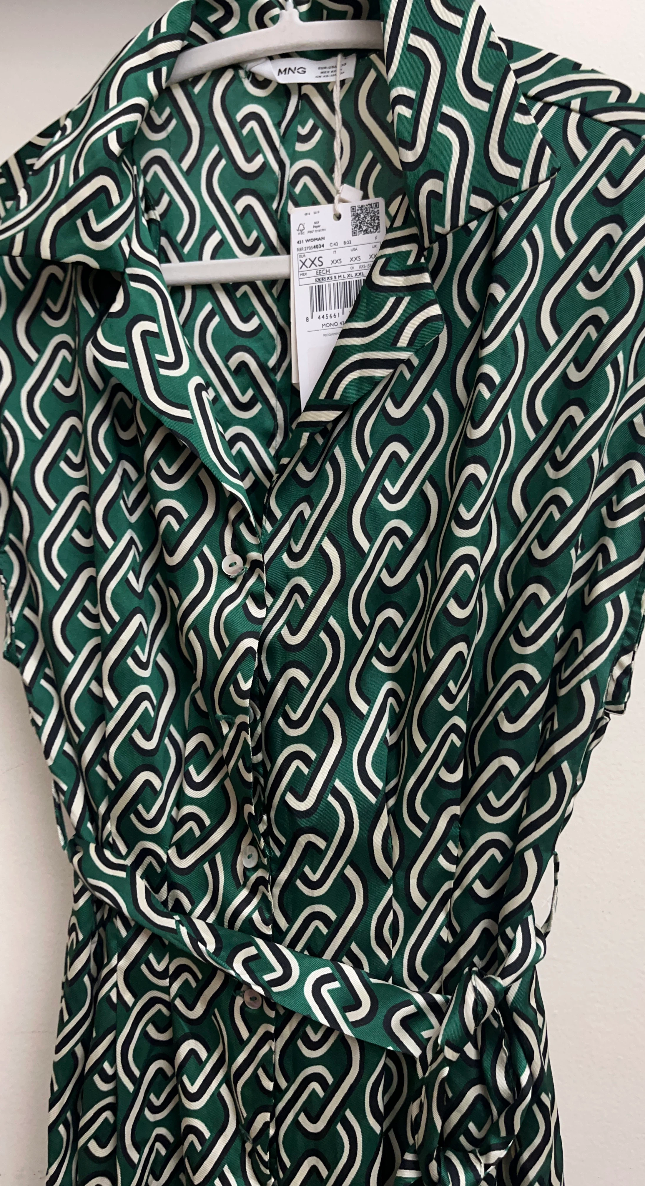 MNG Women's Green Chain Print  Jumpsuit XXS - photo 2