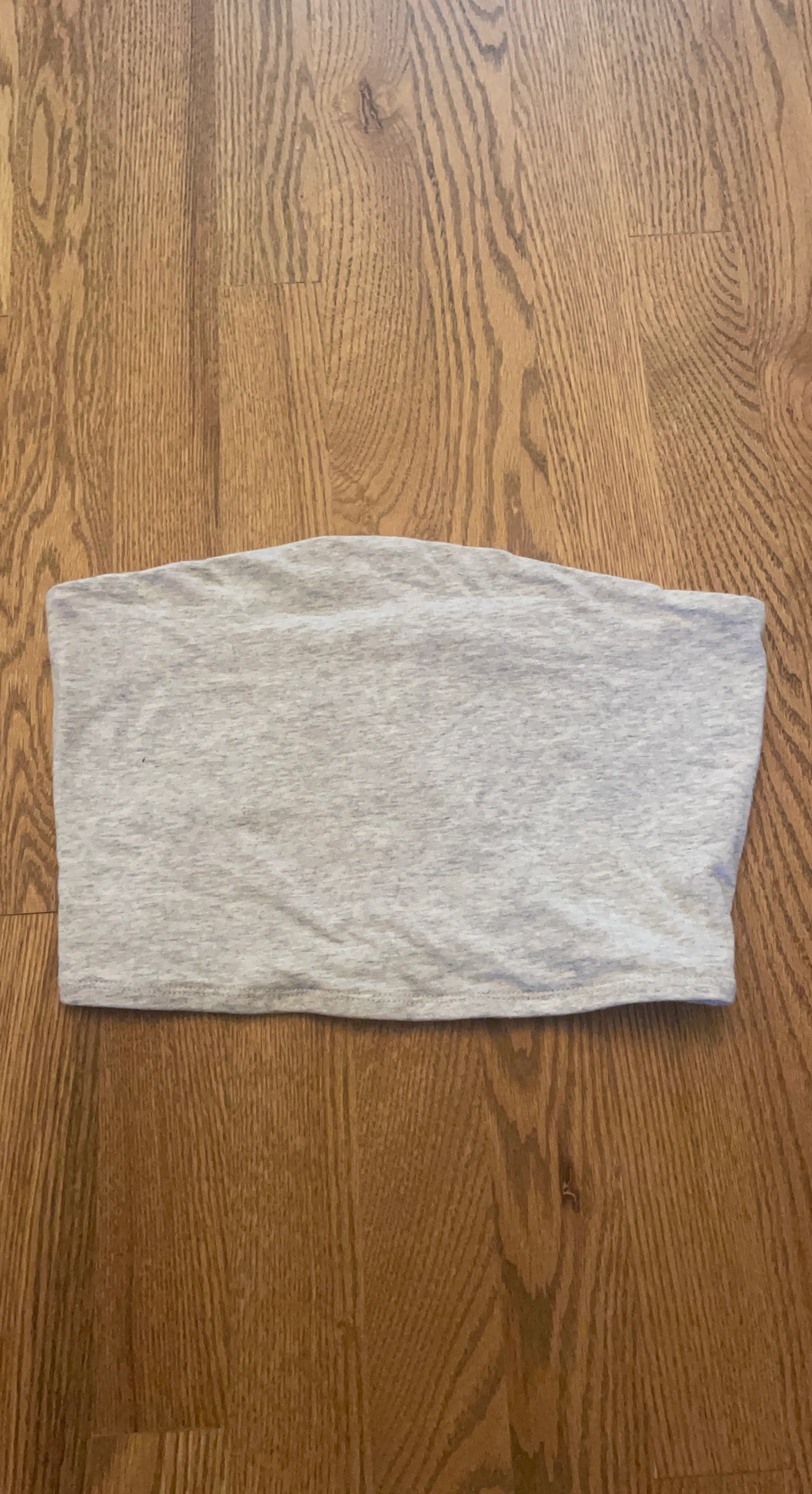 Grey Strapless Tube Top