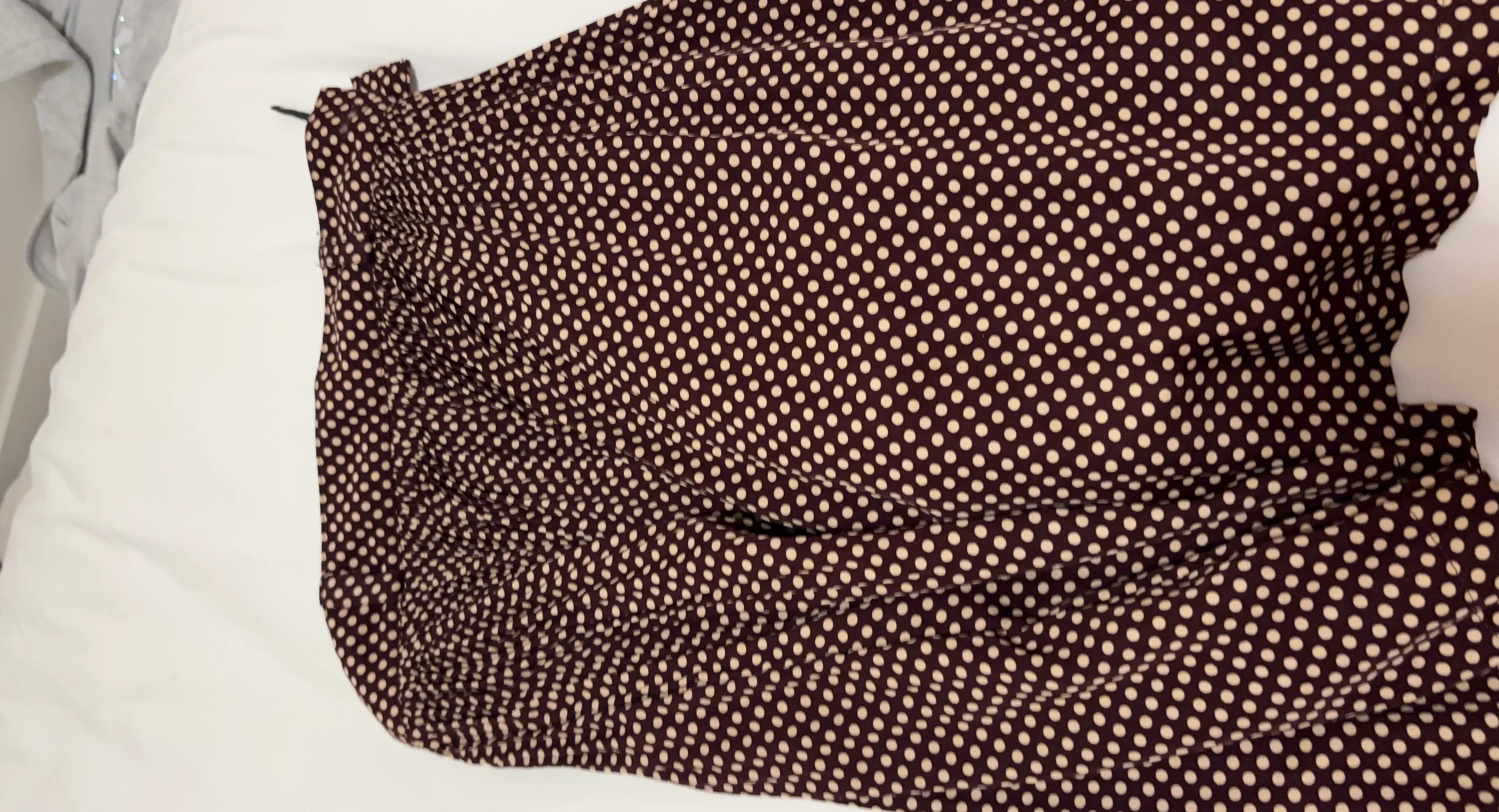 Brown and Cream Polka Dot Skirt