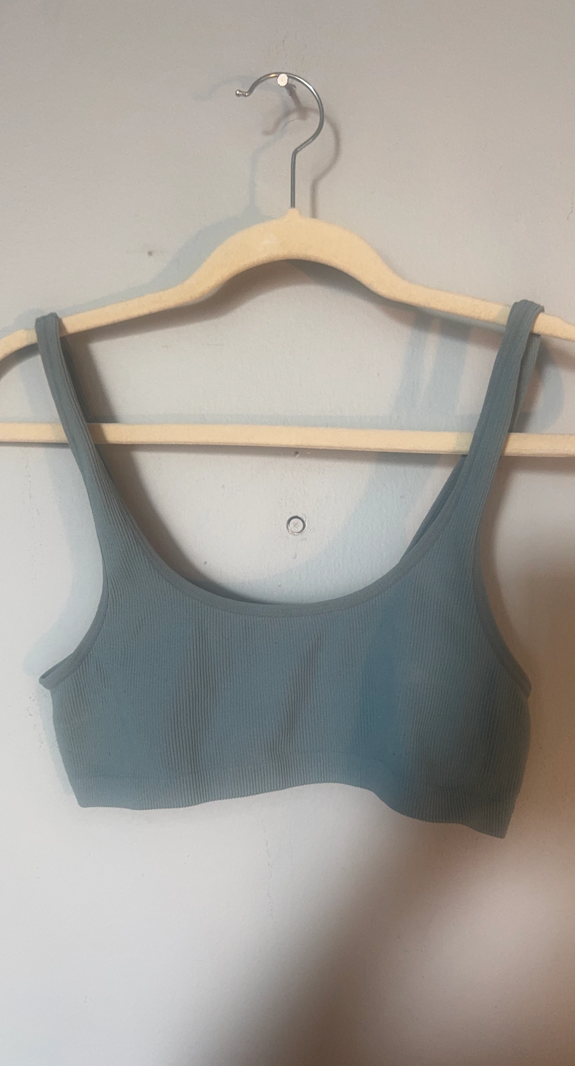 Colorie Women's Ribbed Seamless Sports Bra Tank Top Size L