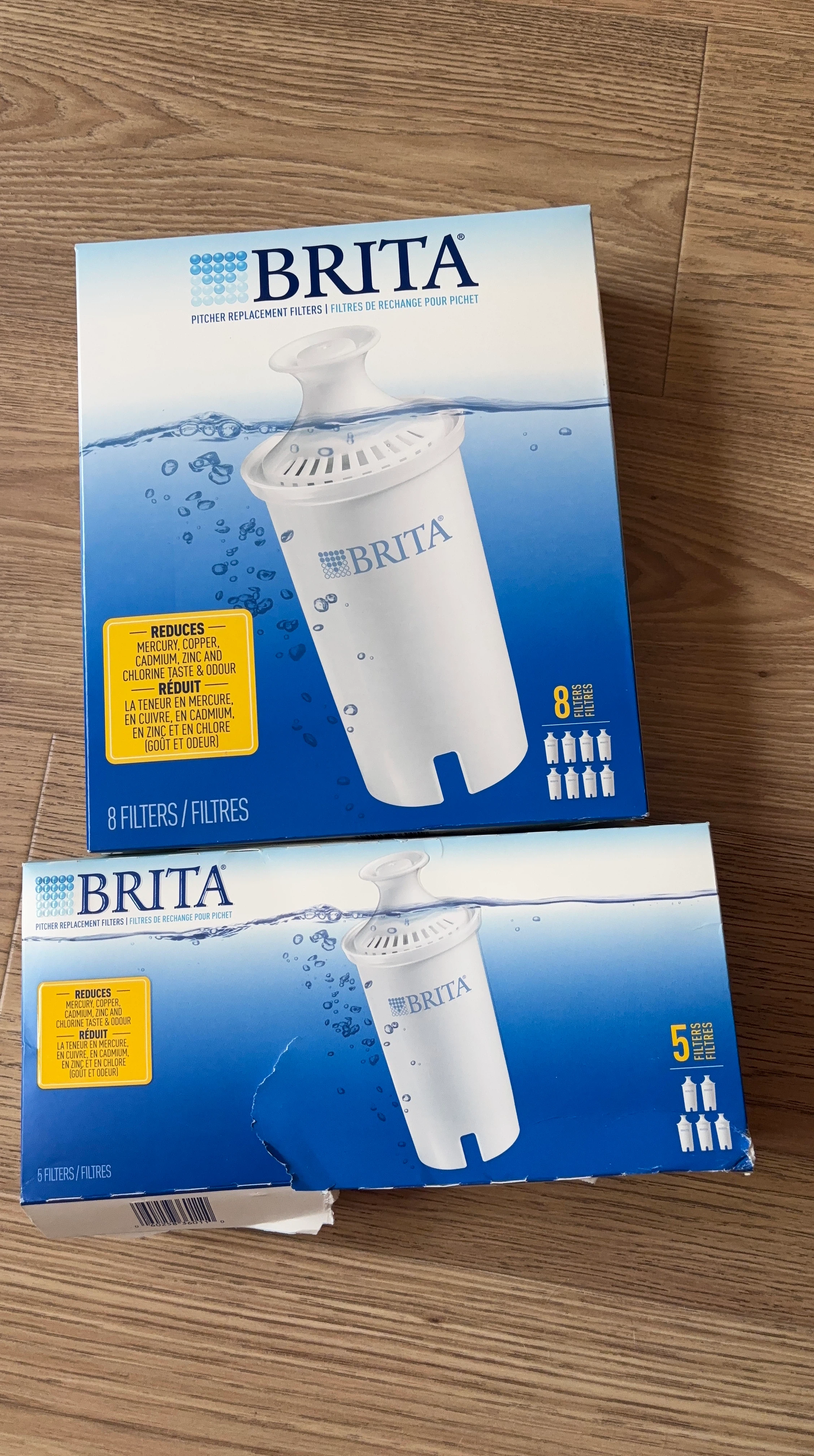 Brita Pitcher Replacement Filters - 8 Count & 5 Count