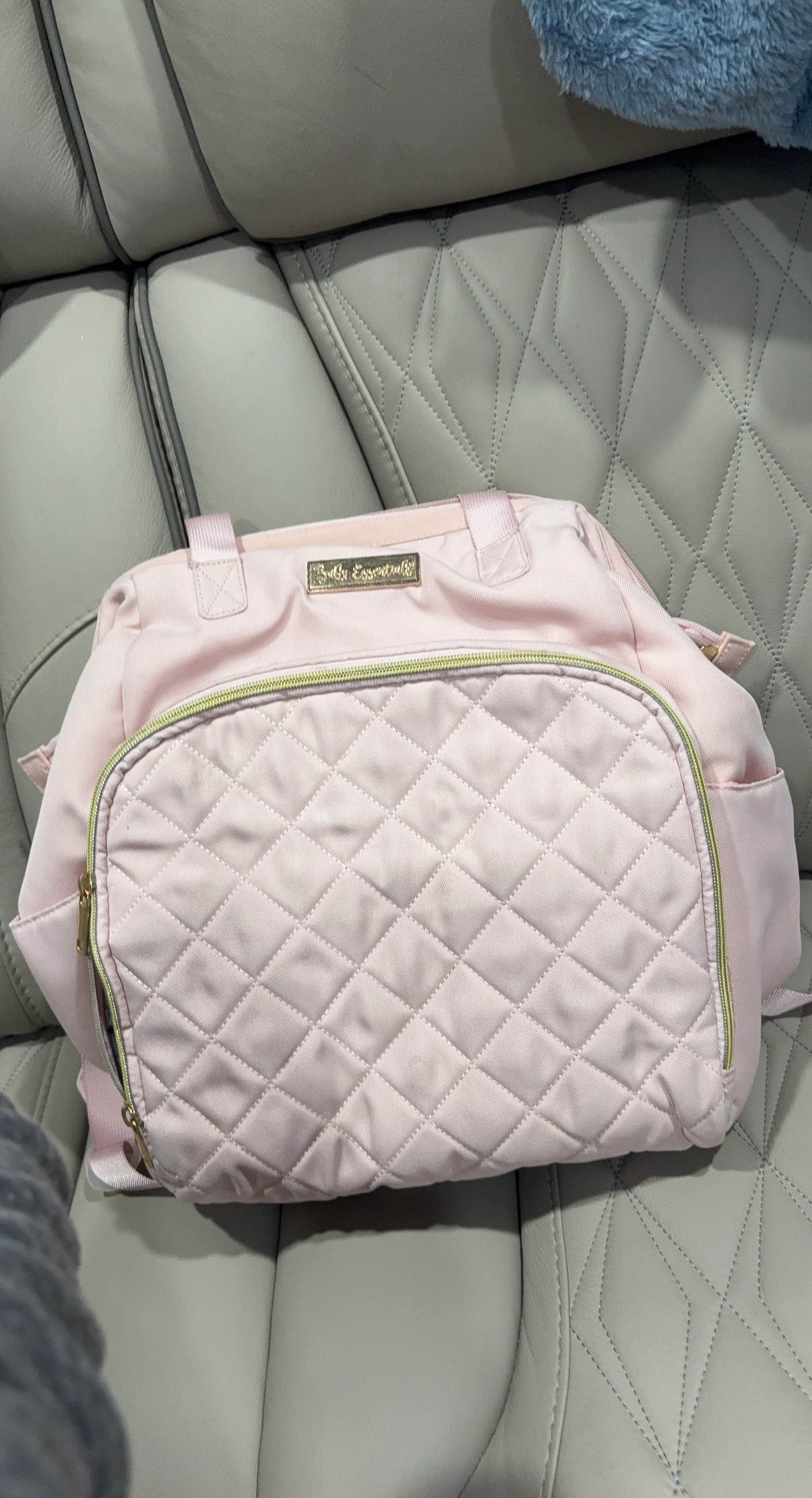 Baby Essentials Pink Quilted Diaper Bag