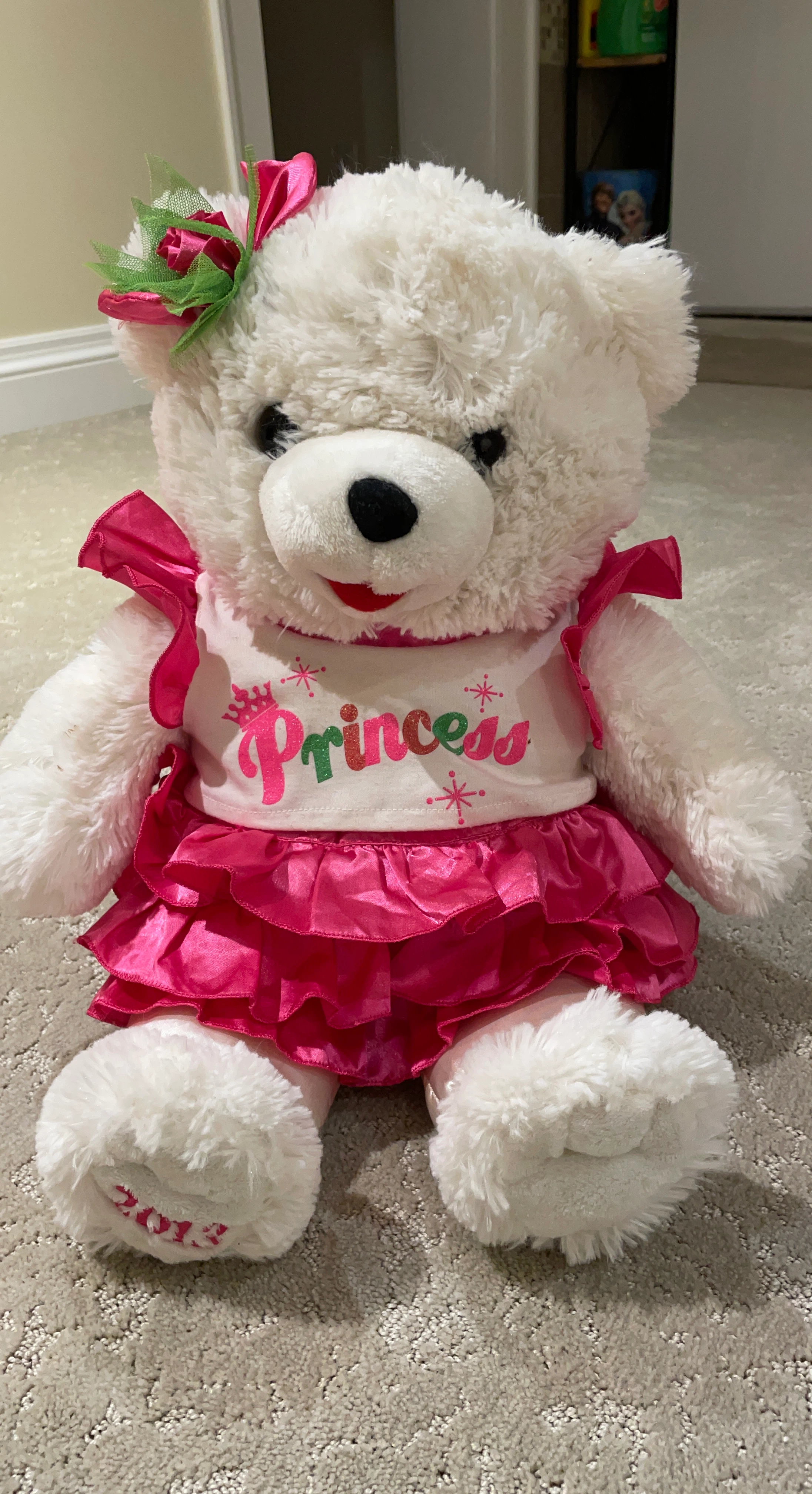 White Princess Teddy Bear Plush Toy
