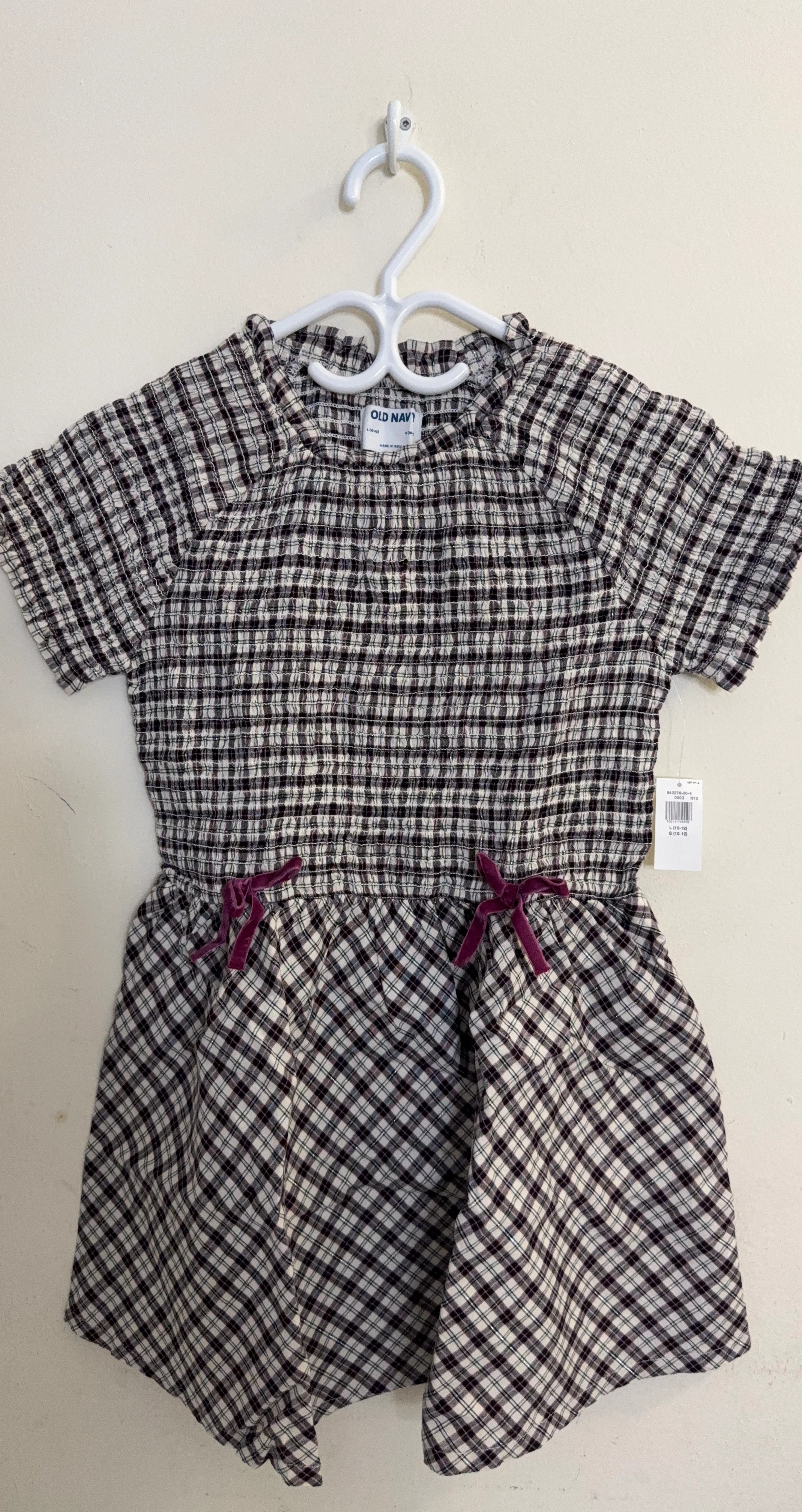 Old Navy Girls' Gingham Dress Size L (10-12)