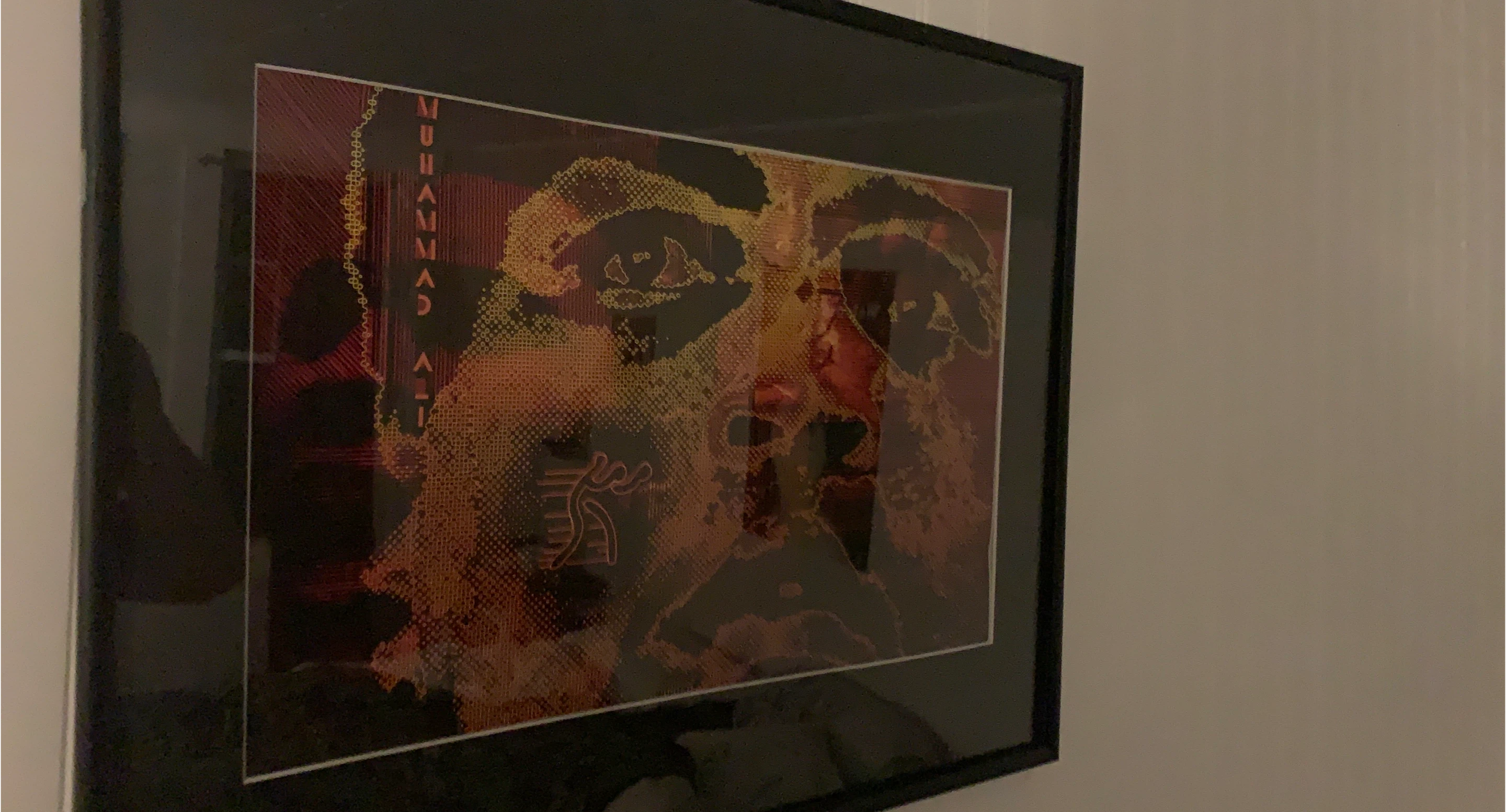 Framed Muhammad Ali Artwork