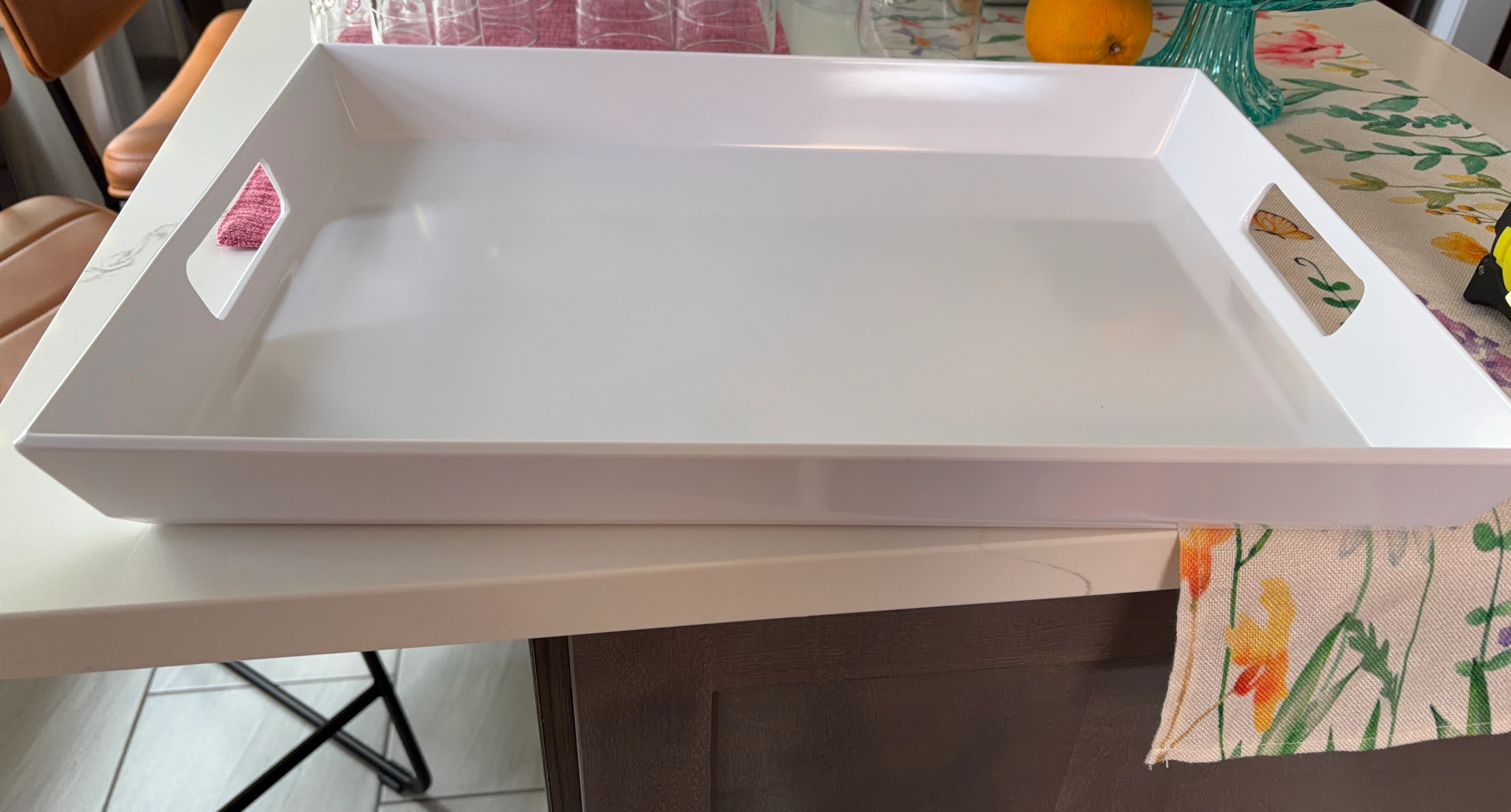 White Serving Tray with Handles $10 obo