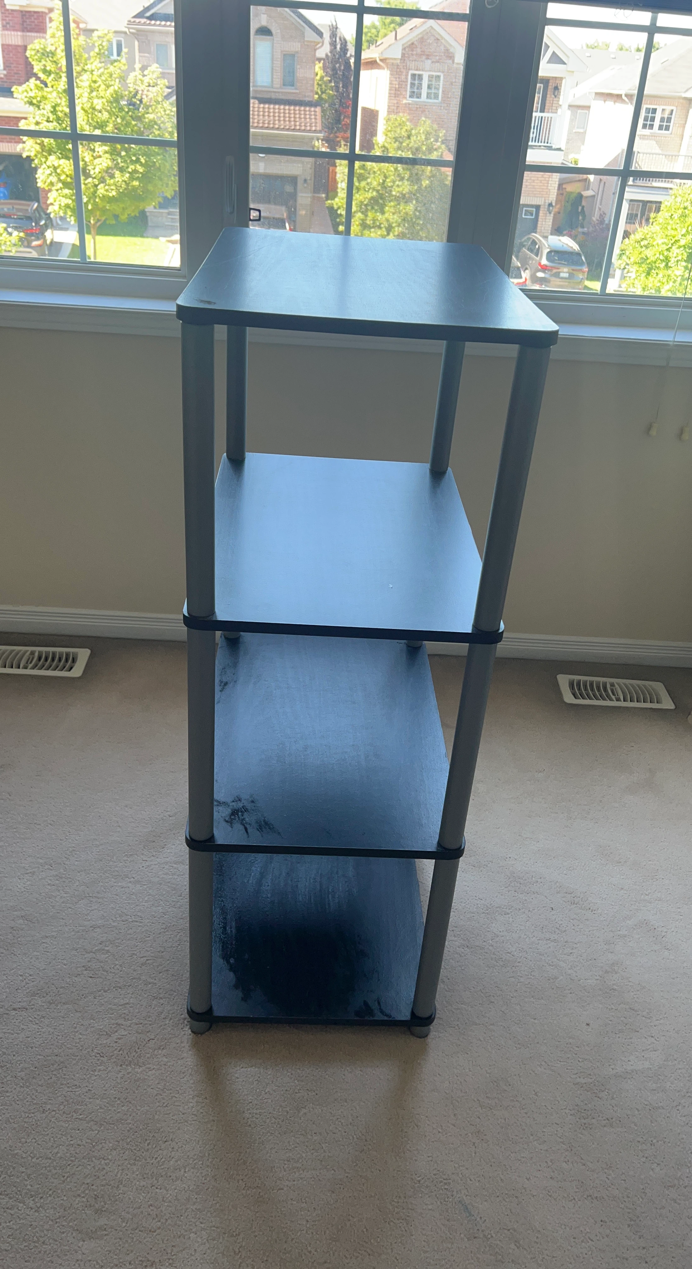 3-Shelf Black Media Stand