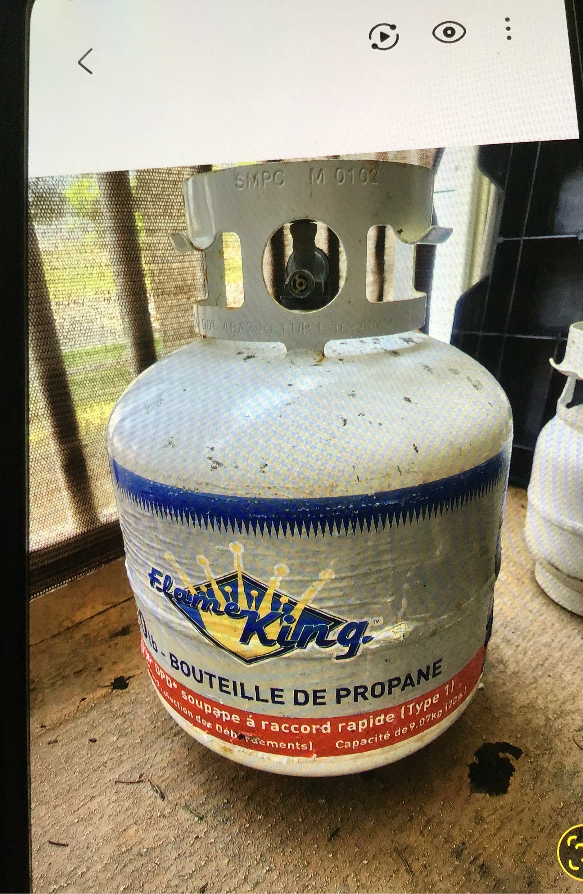 Flame King Propane Tank