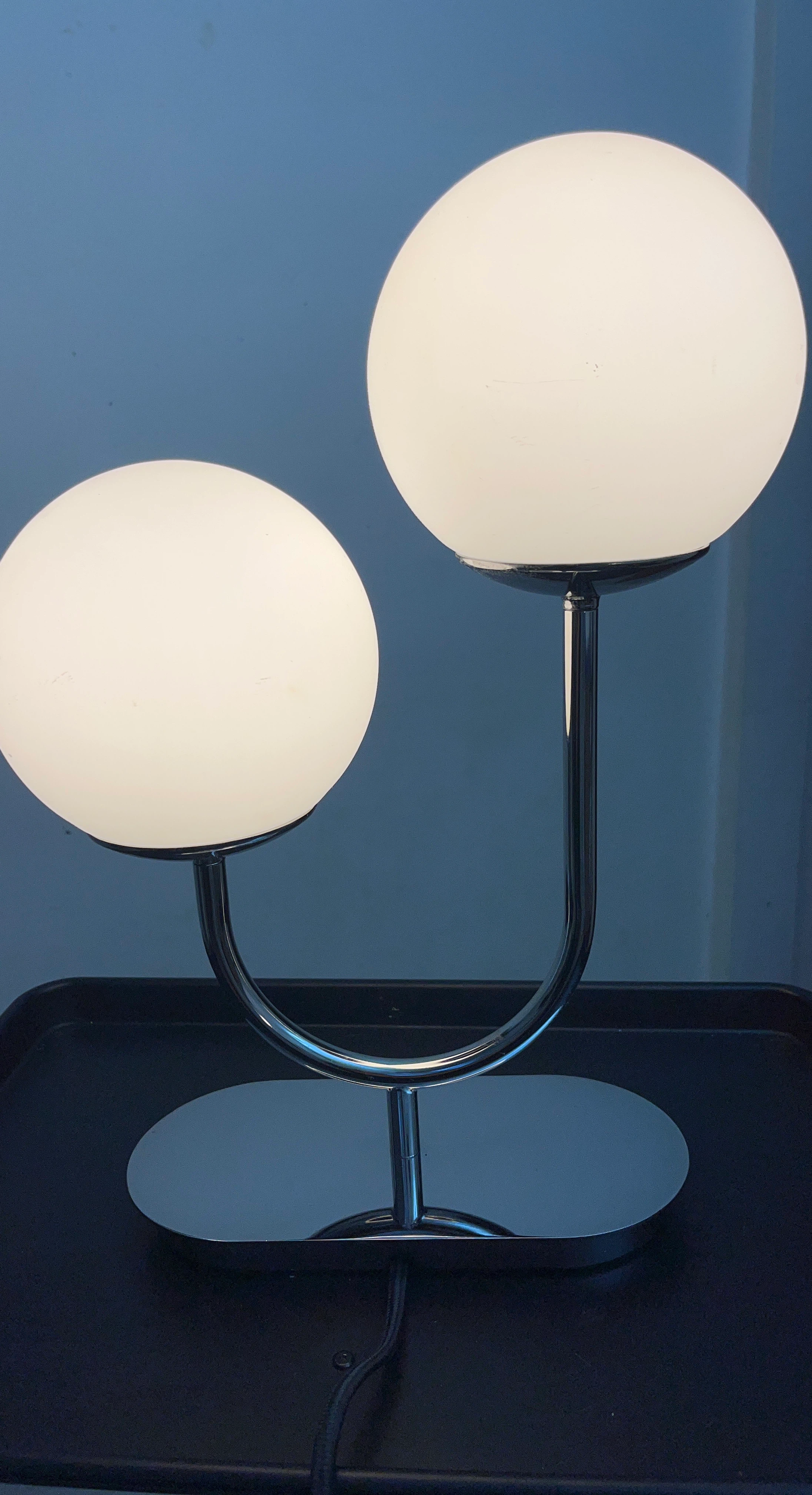 IKEA Modern Double Globe Table Lamp