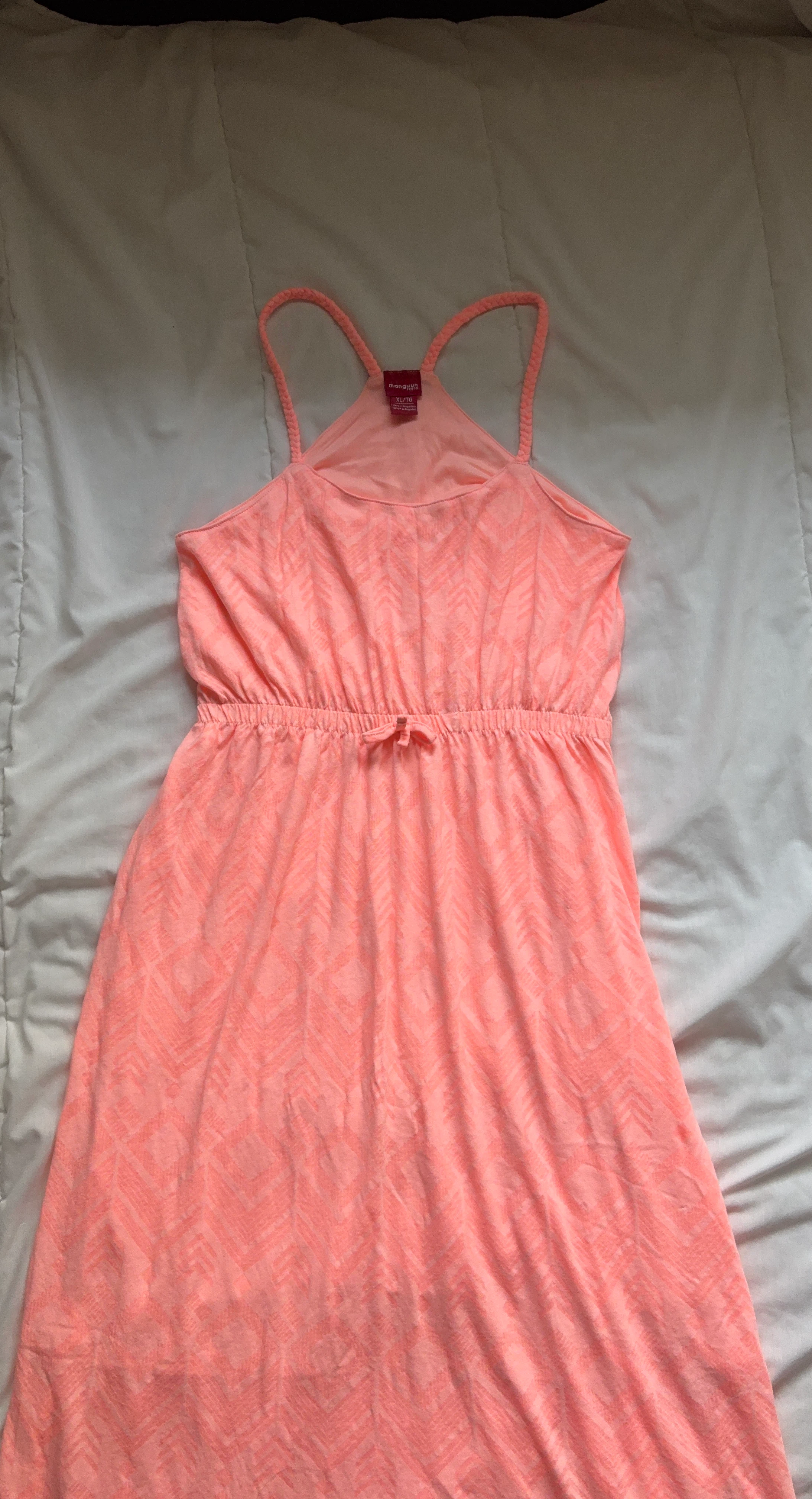 Tropical Coral Maxi Dress
