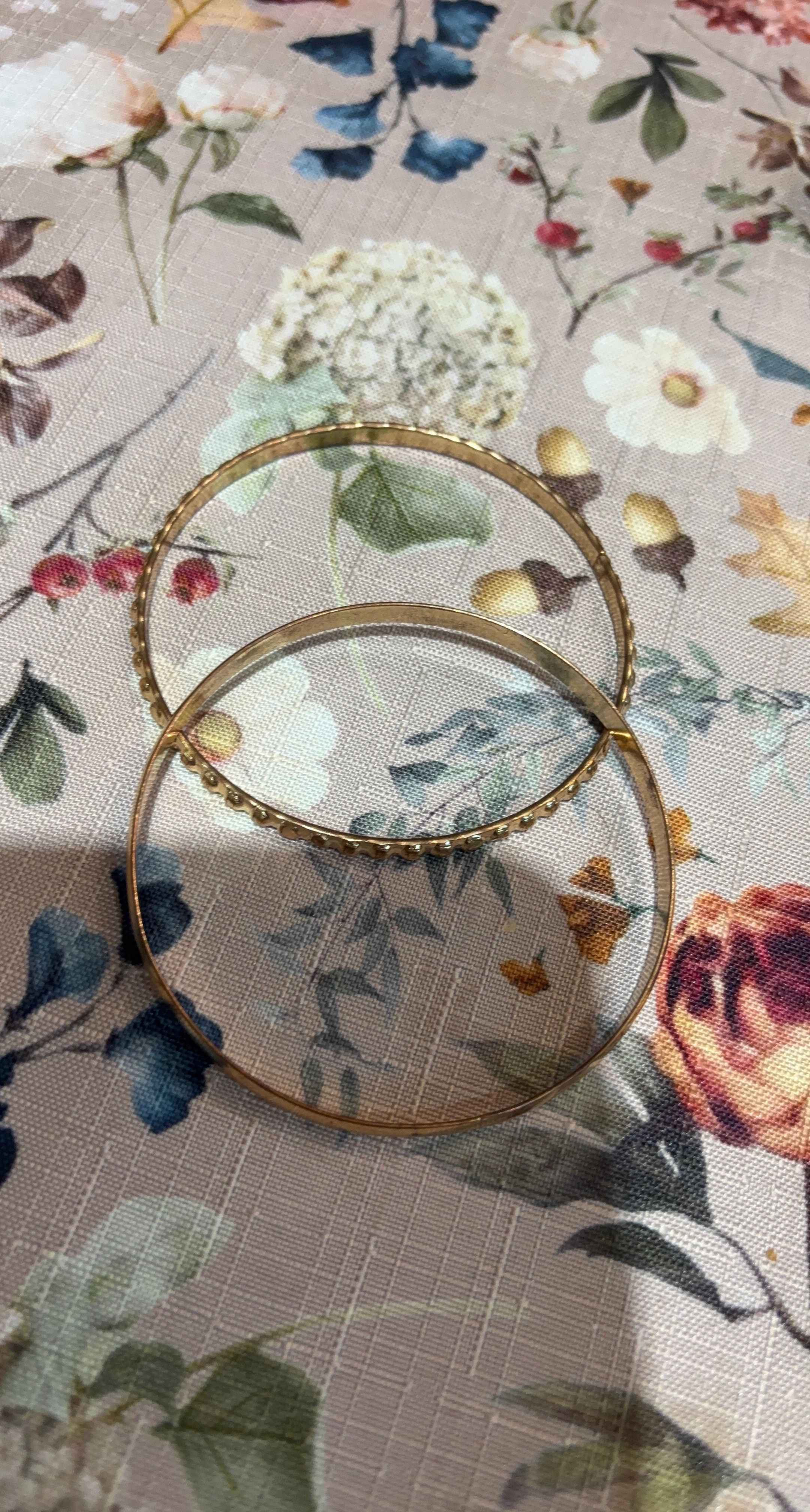 Gold-tone bangle bracelets