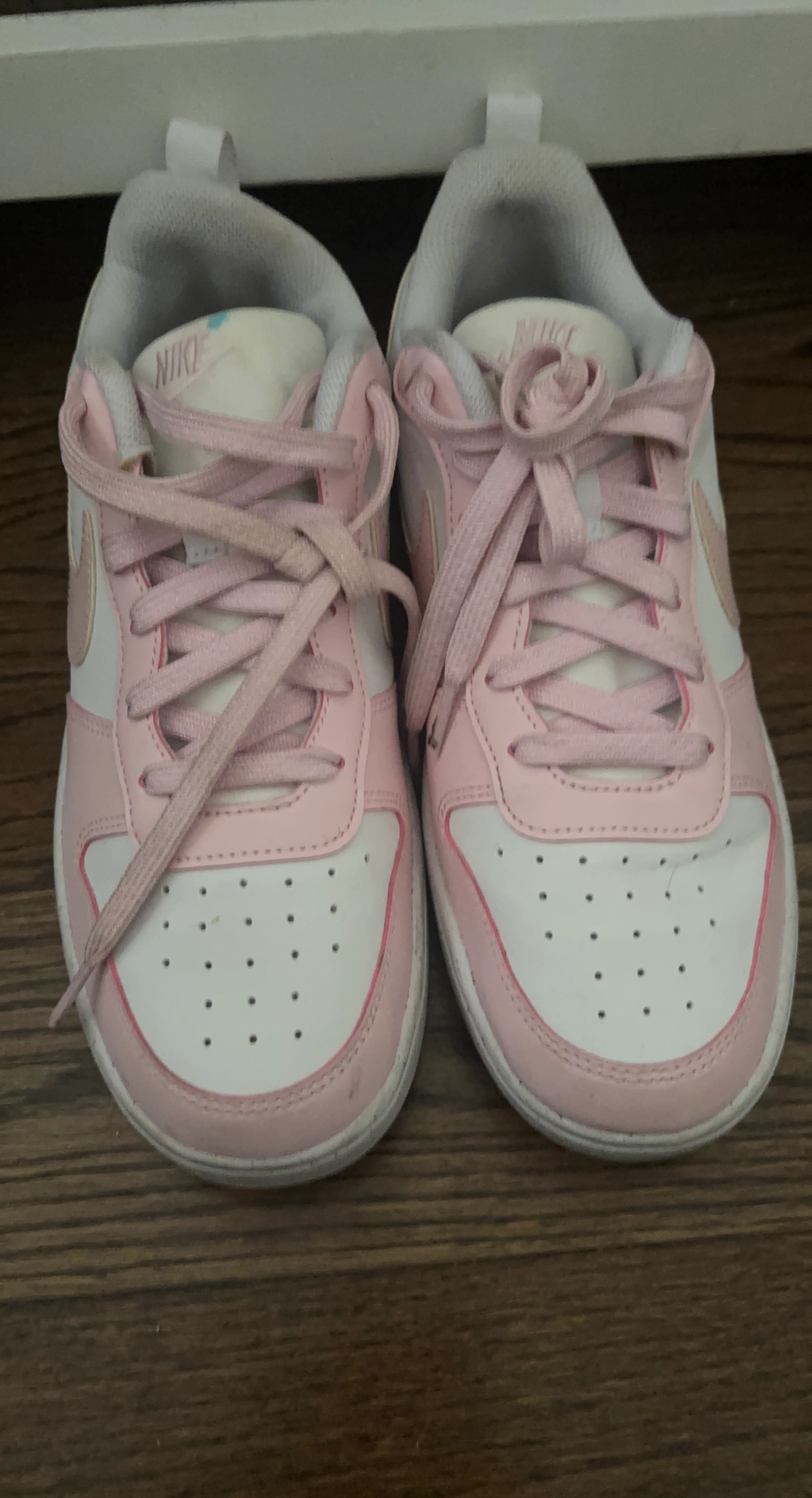 Nike Pink and White Sneakers