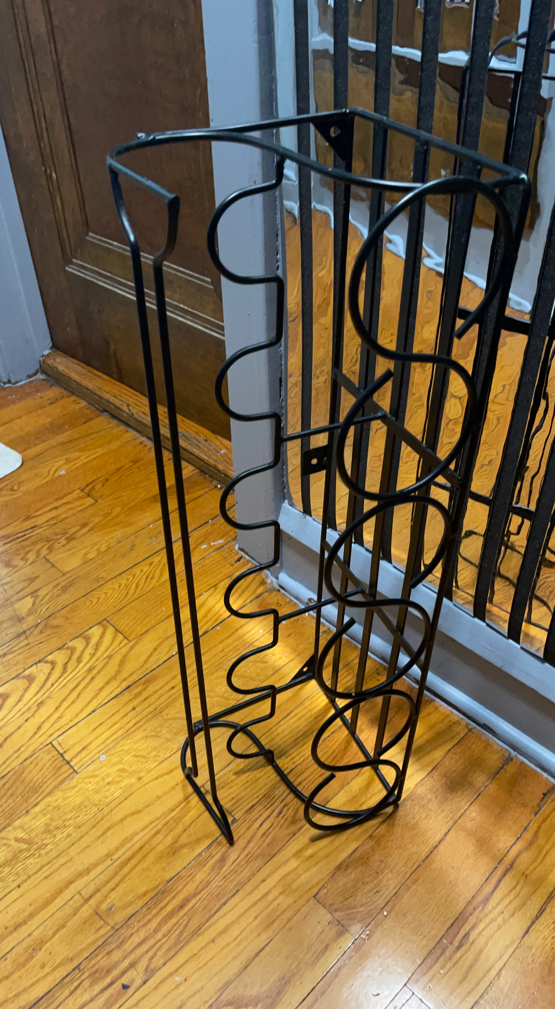 Black Metal Wine Rack