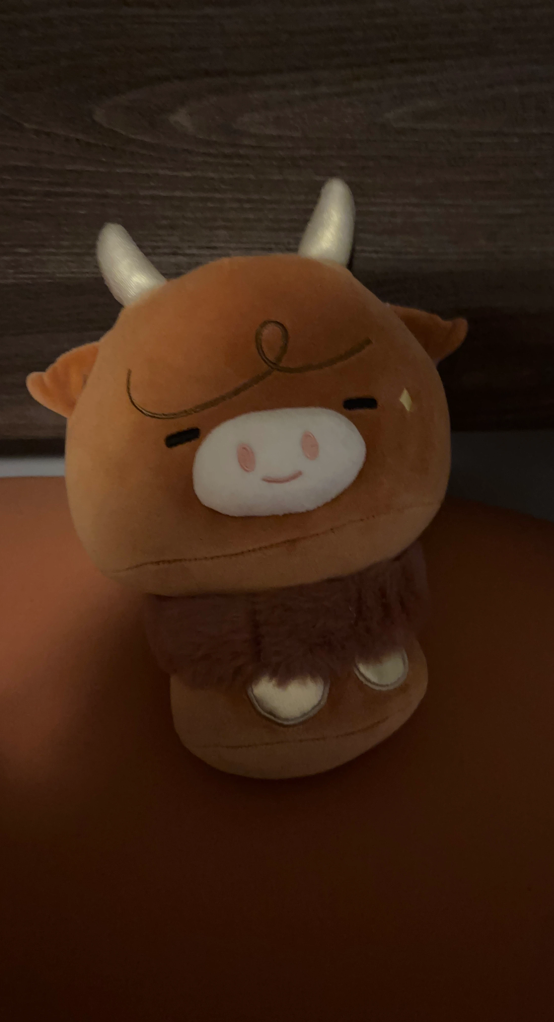 Brown Cow Plush Toy with Scarf