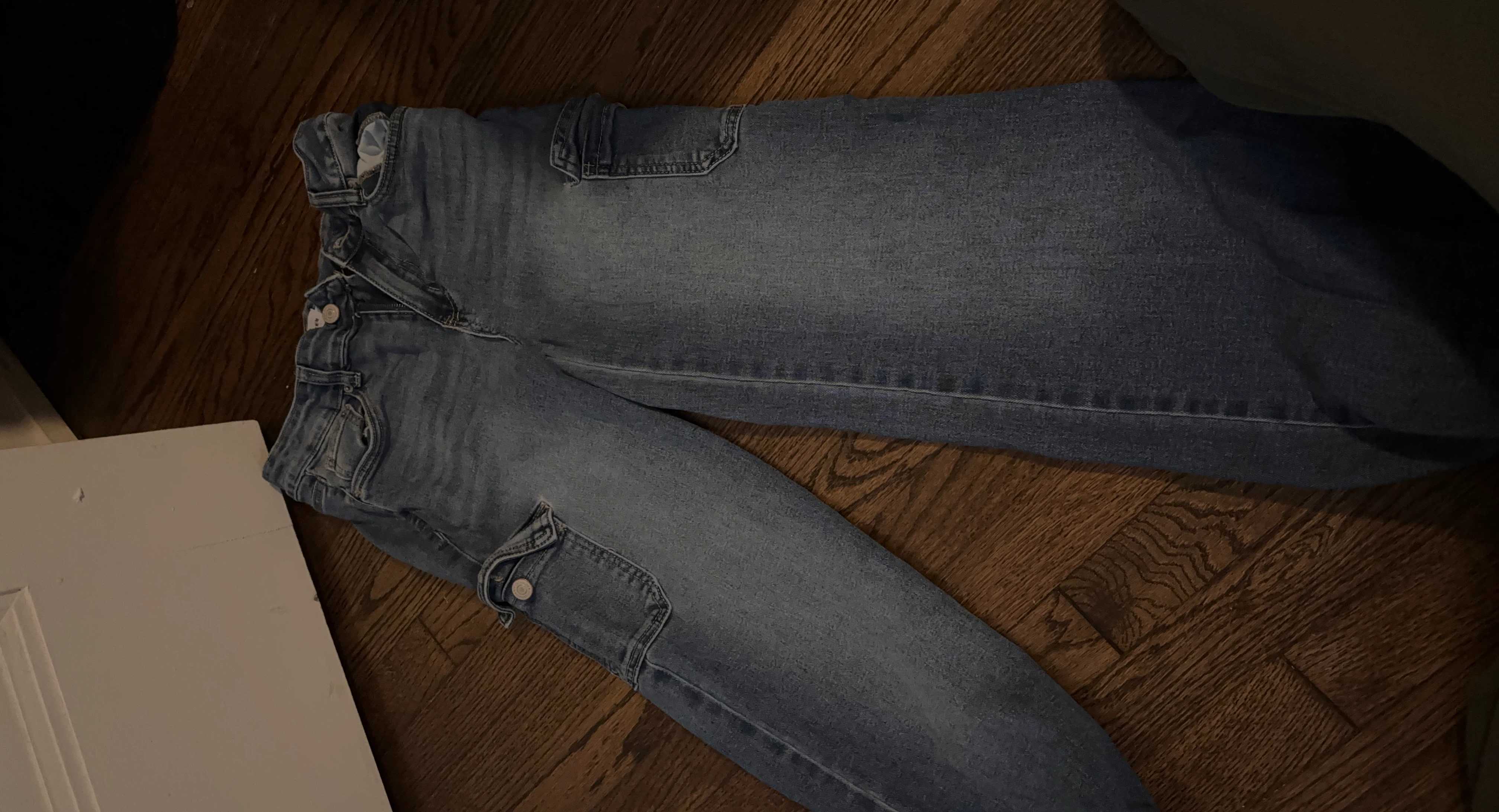 Blue Denim Cargo Pants